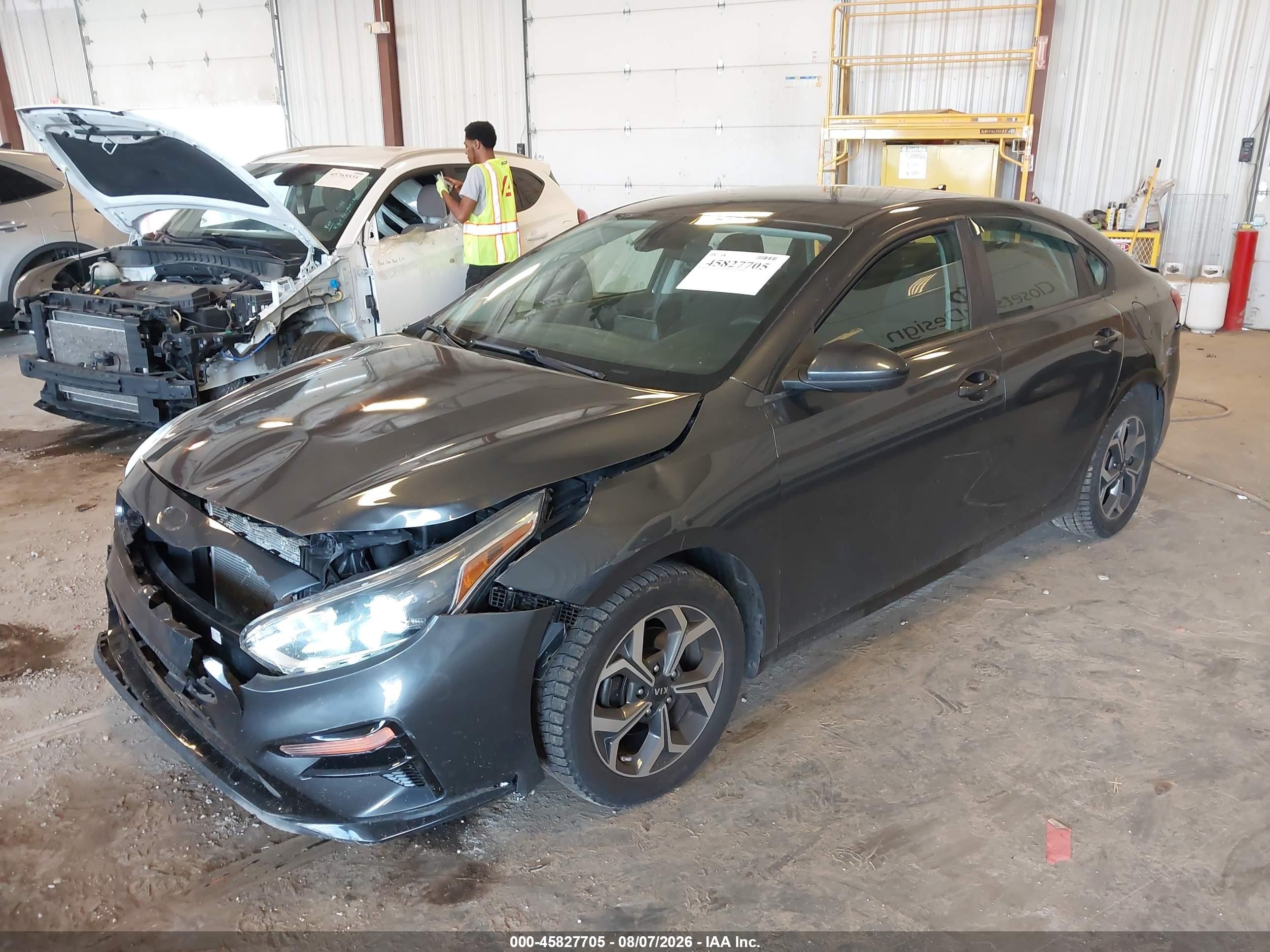 2021 Kia Forte Fe/lxs Gray vin: 3KPF24AD9ME262500