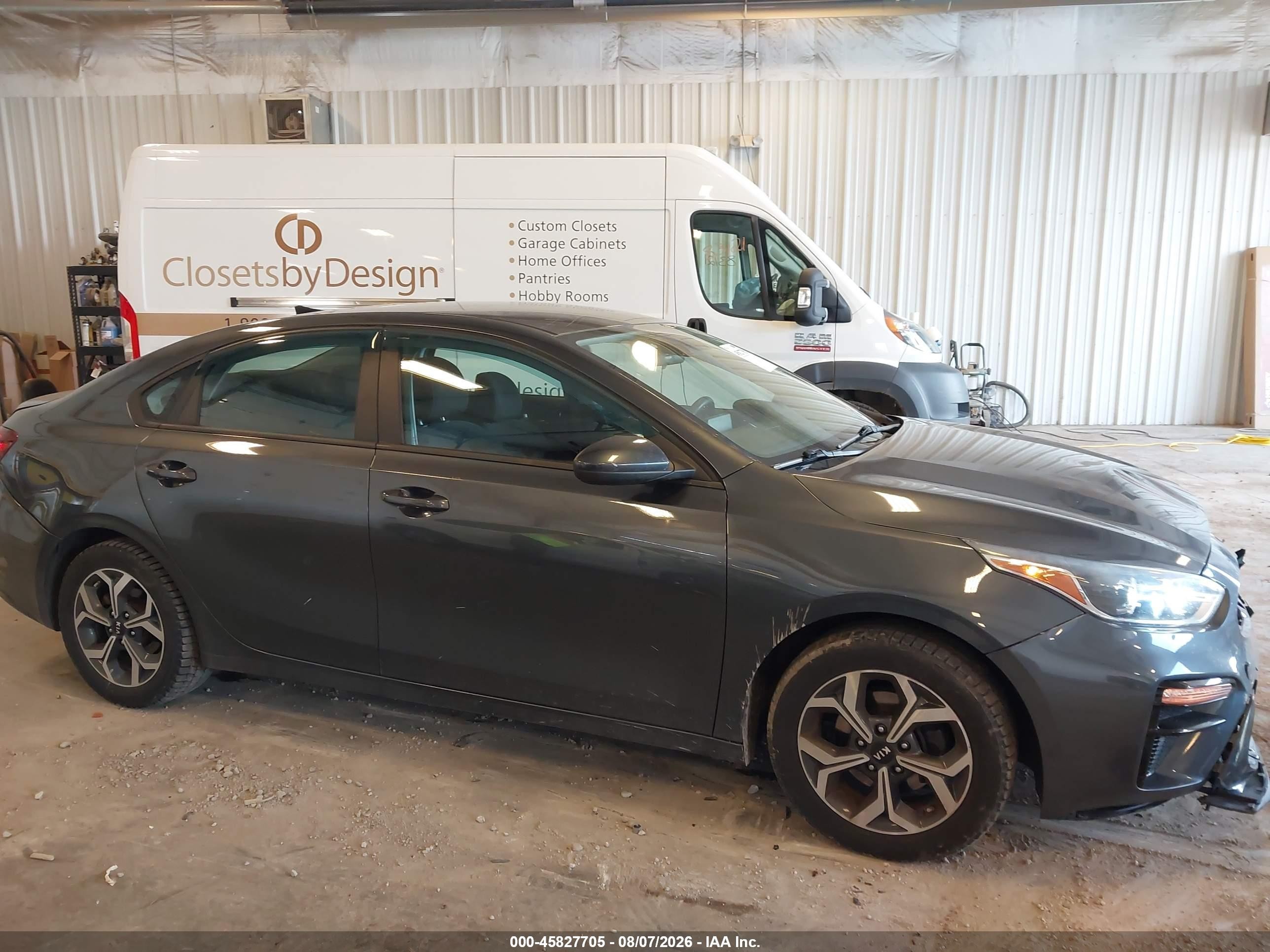 2021 Kia Forte Fe/lxs Gray vin: 3KPF24AD9ME262500