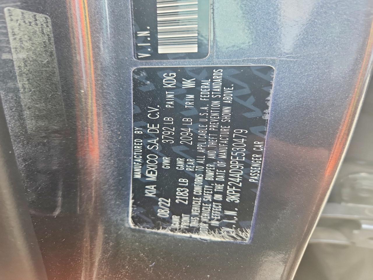 2023 Kia Forte Lxs Gray vin: 3KPF24AD9PE530479