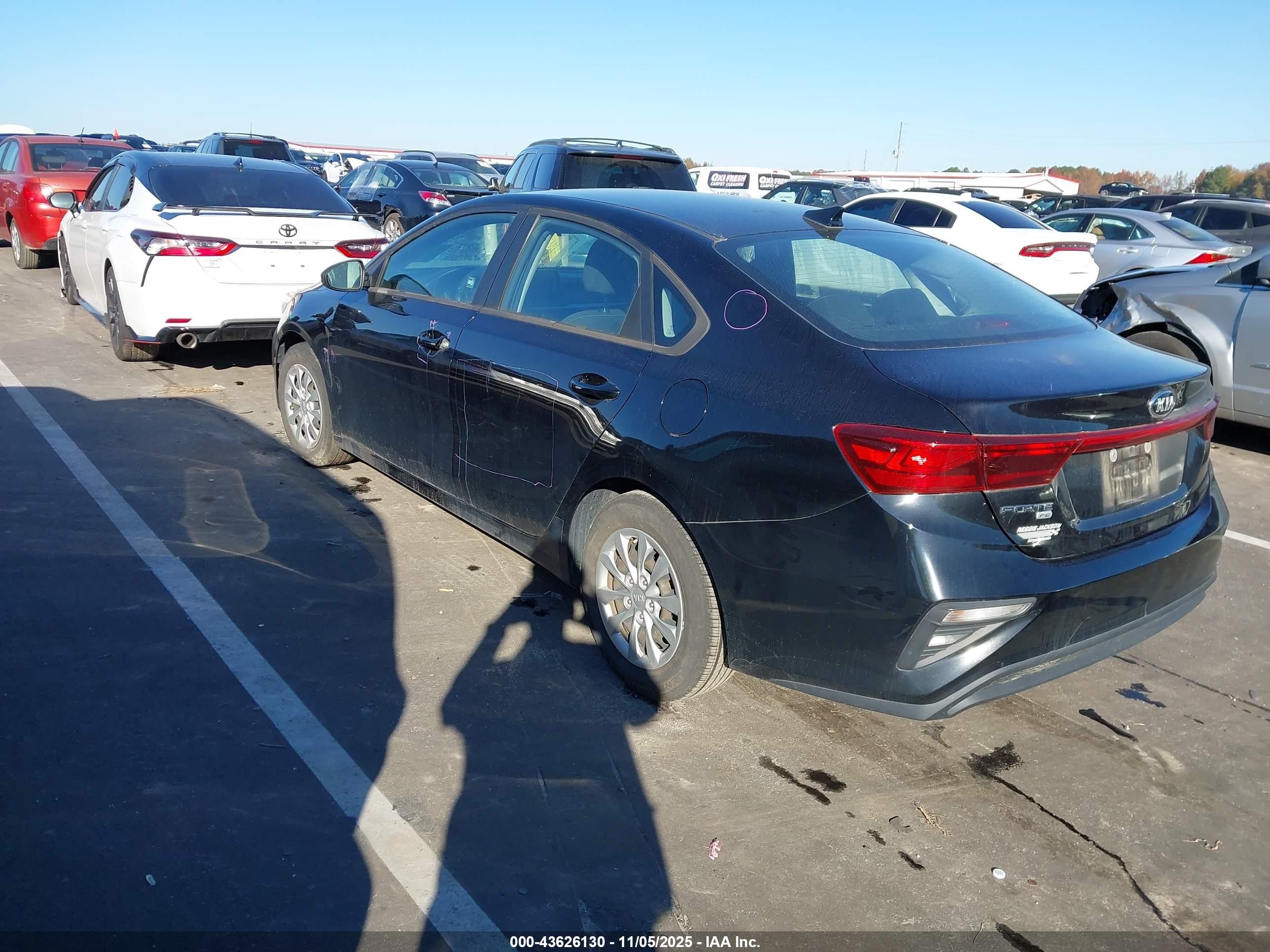 2021 Kia Forte Fe Black vin: 3KPF24ADXME326639