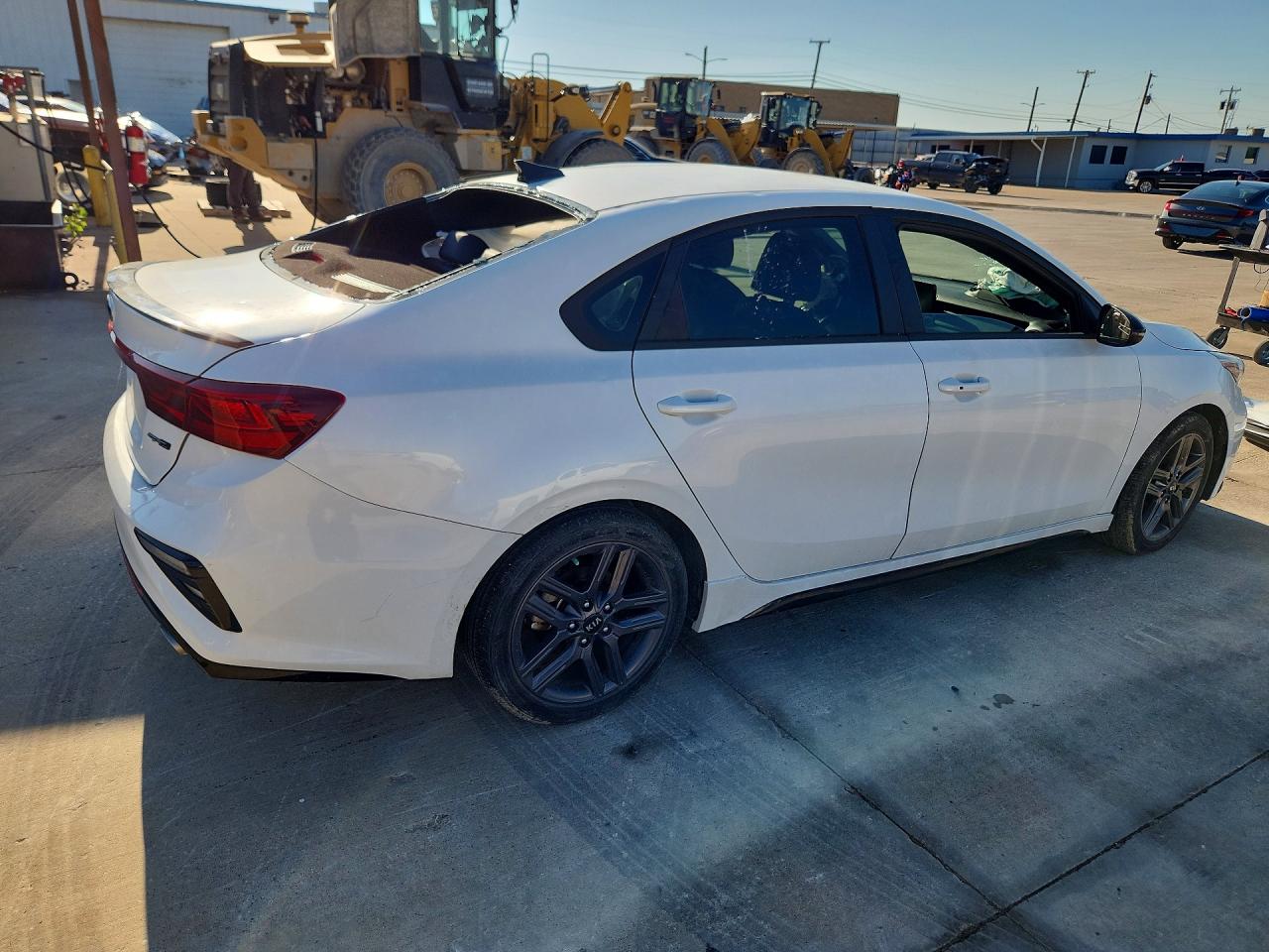 2021 Kia Forte Gt Line White vin: 3KPF34AD0ME328090