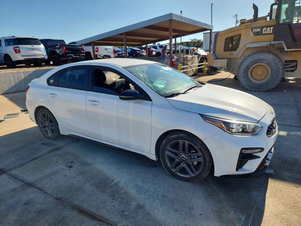 2021 Kia Forte Gt Line White vin: 3KPF34AD0ME328090