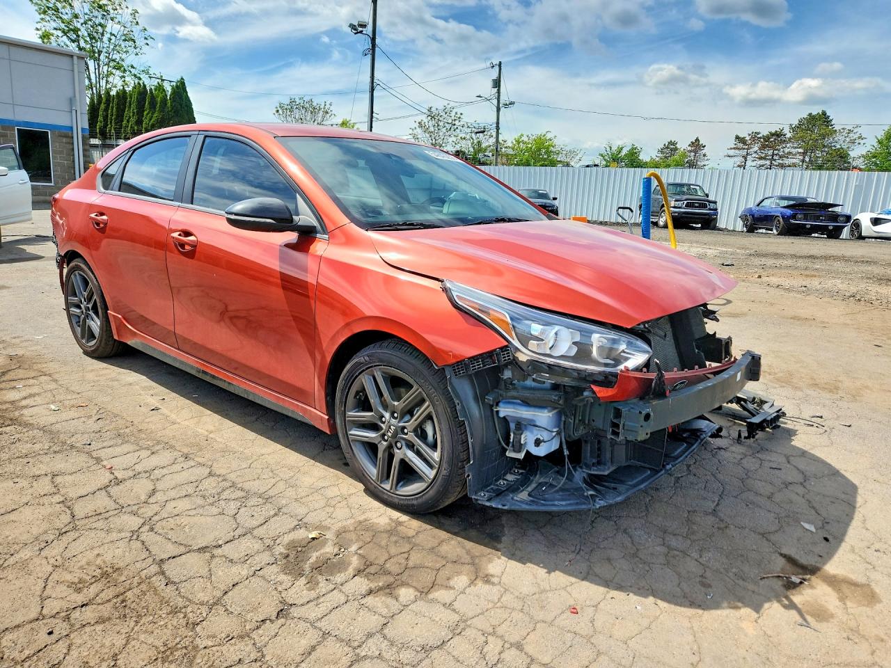 2020 Kia Forte Gt Line Orange vin: 3KPF34AD1LE203775
