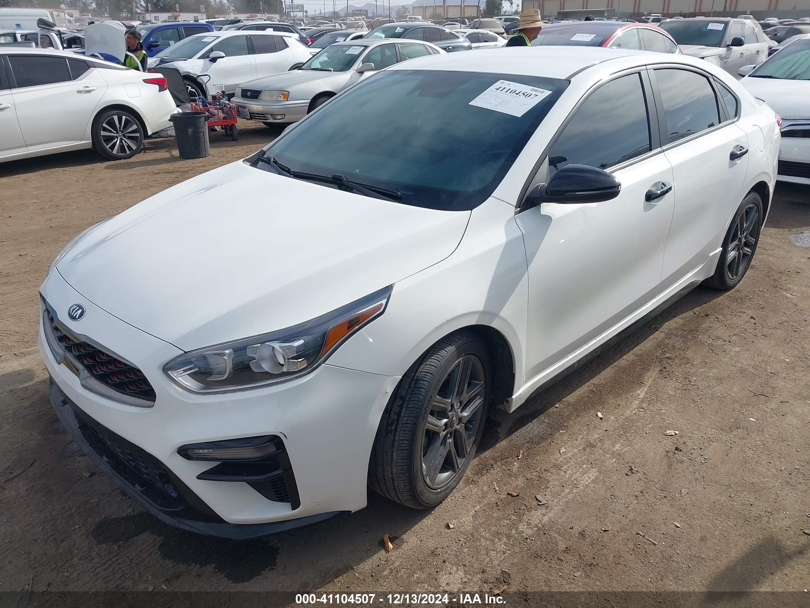 2021 Kia Forte Gt-line White vin: 3KPF34AD1ME286755