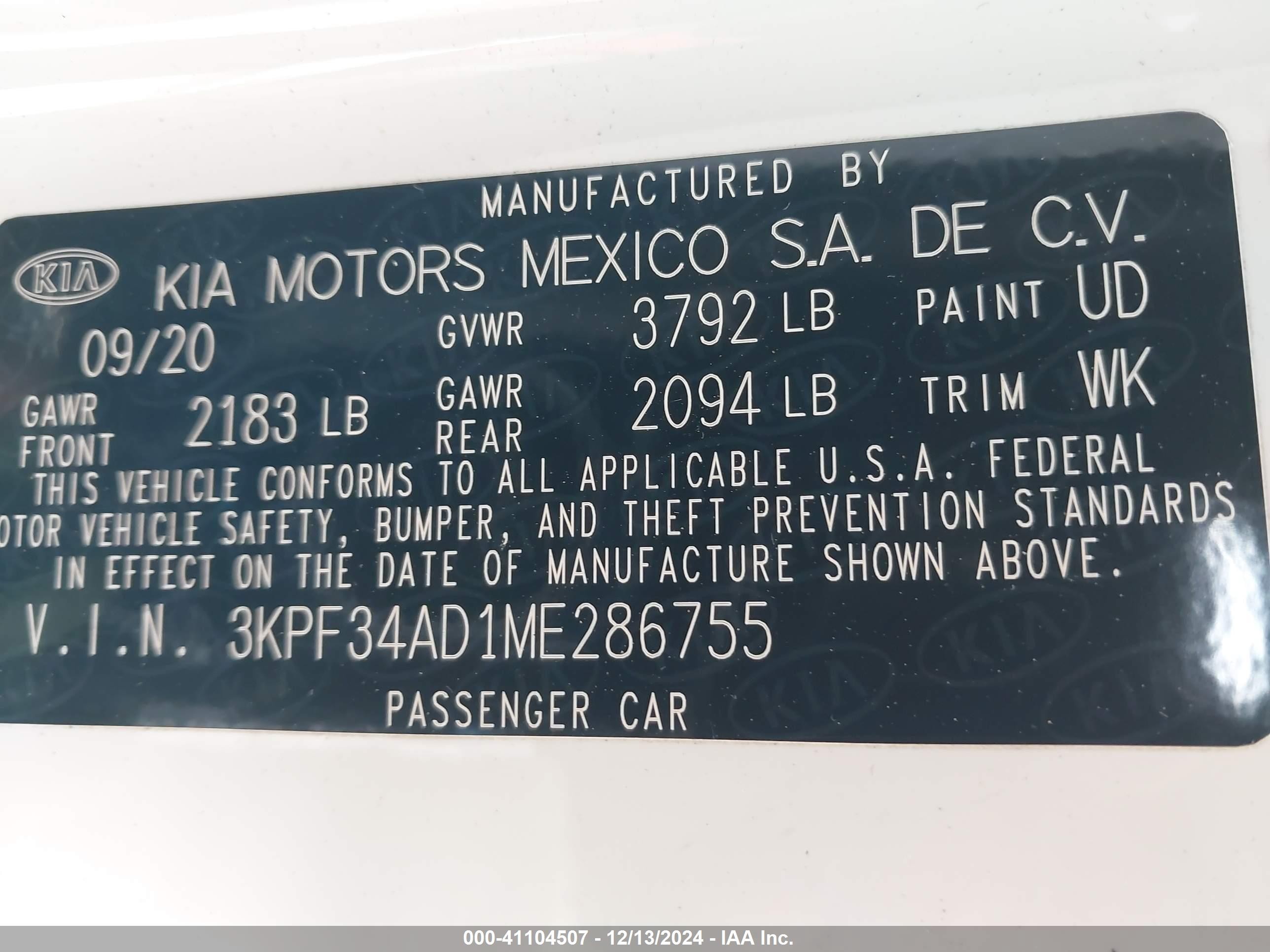 2021 Kia Forte Gt-line White vin: 3KPF34AD1ME286755