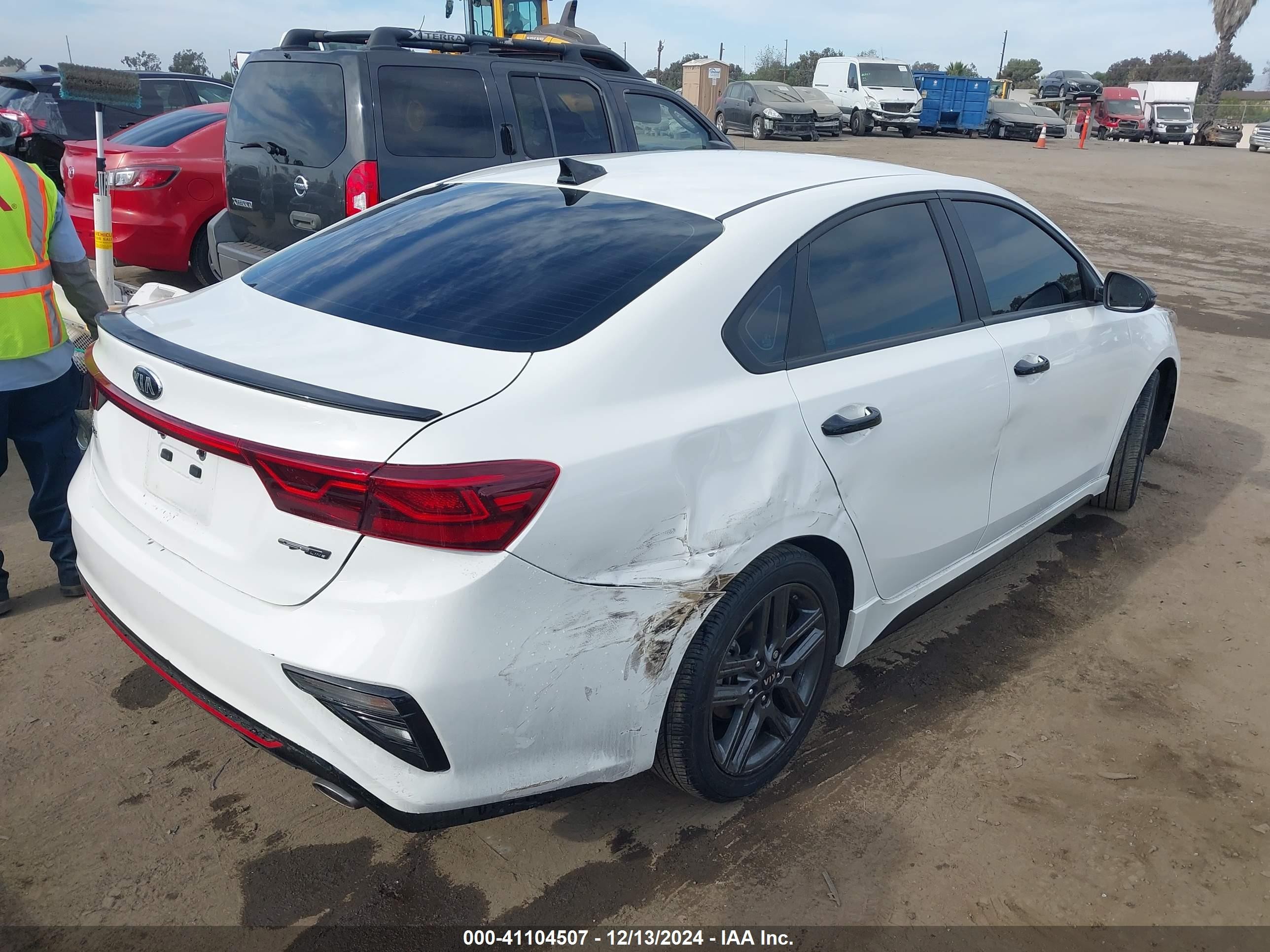 2021 Kia Forte Gt-line White vin: 3KPF34AD1ME286755