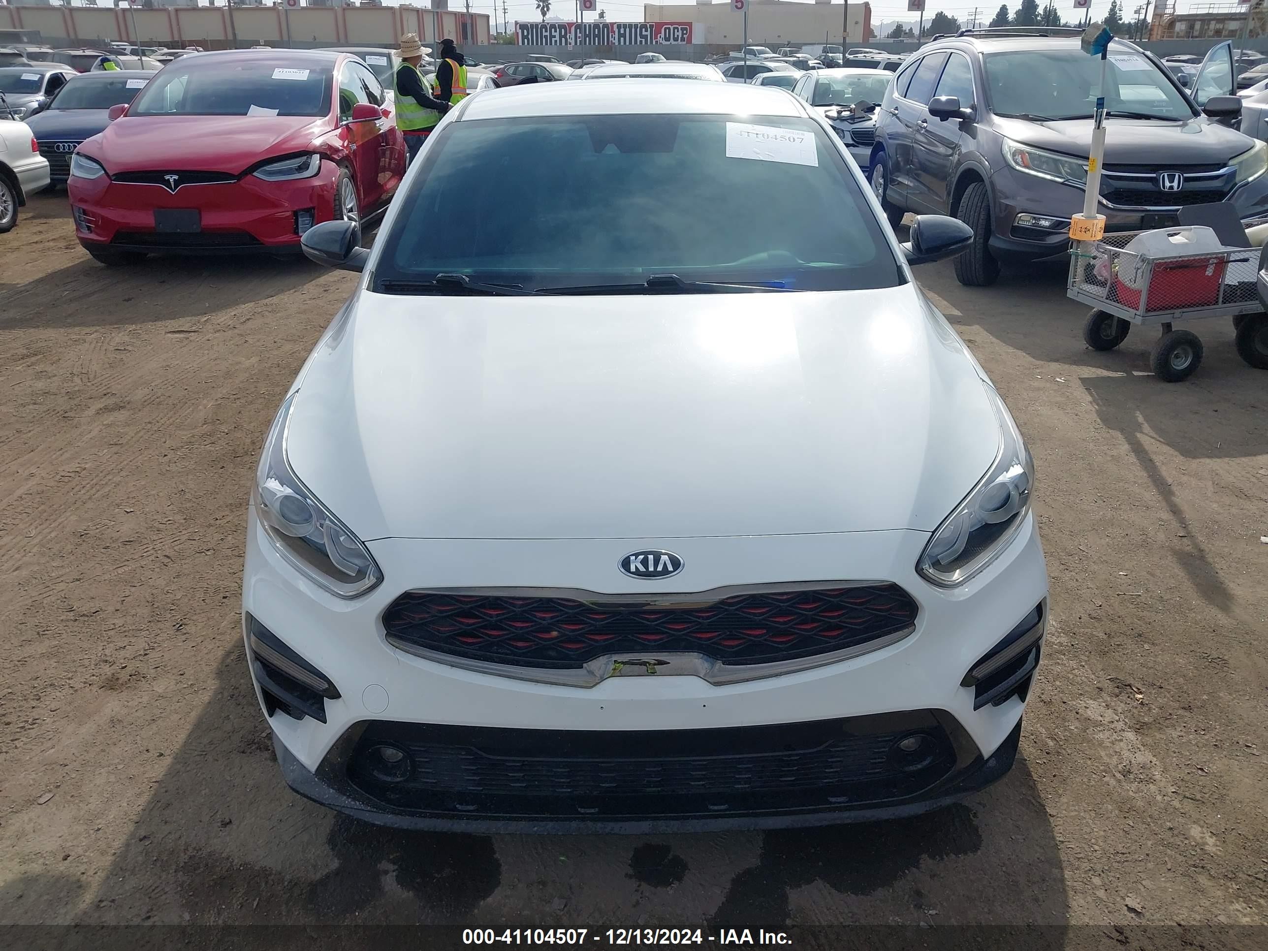 2021 Kia Forte Gt-line White vin: 3KPF34AD1ME286755