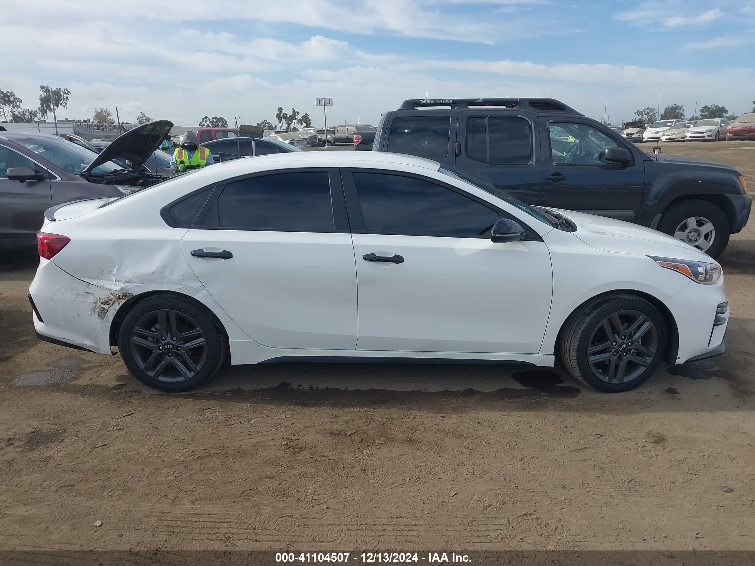 2021 Kia Forte Gt-line White vin: 3KPF34AD1ME286755