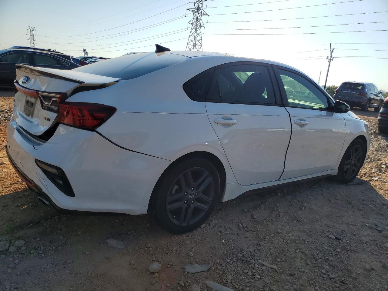 2020 Kia Forte Gt Line White vin: 3KPF34AD4LE253117