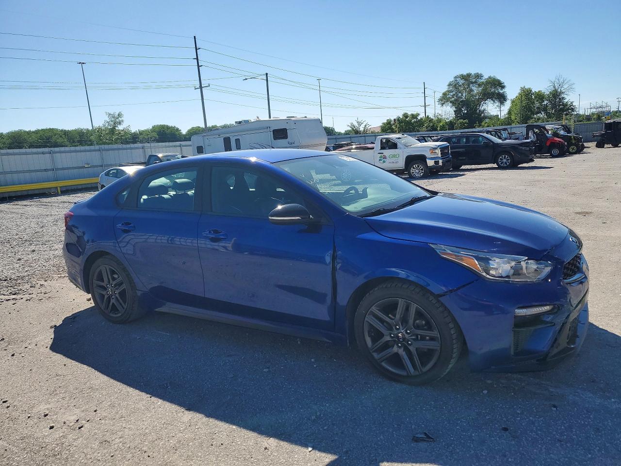 2020 Kia Forte Gt Line Синий vin: 3KPF34AD6LE228946