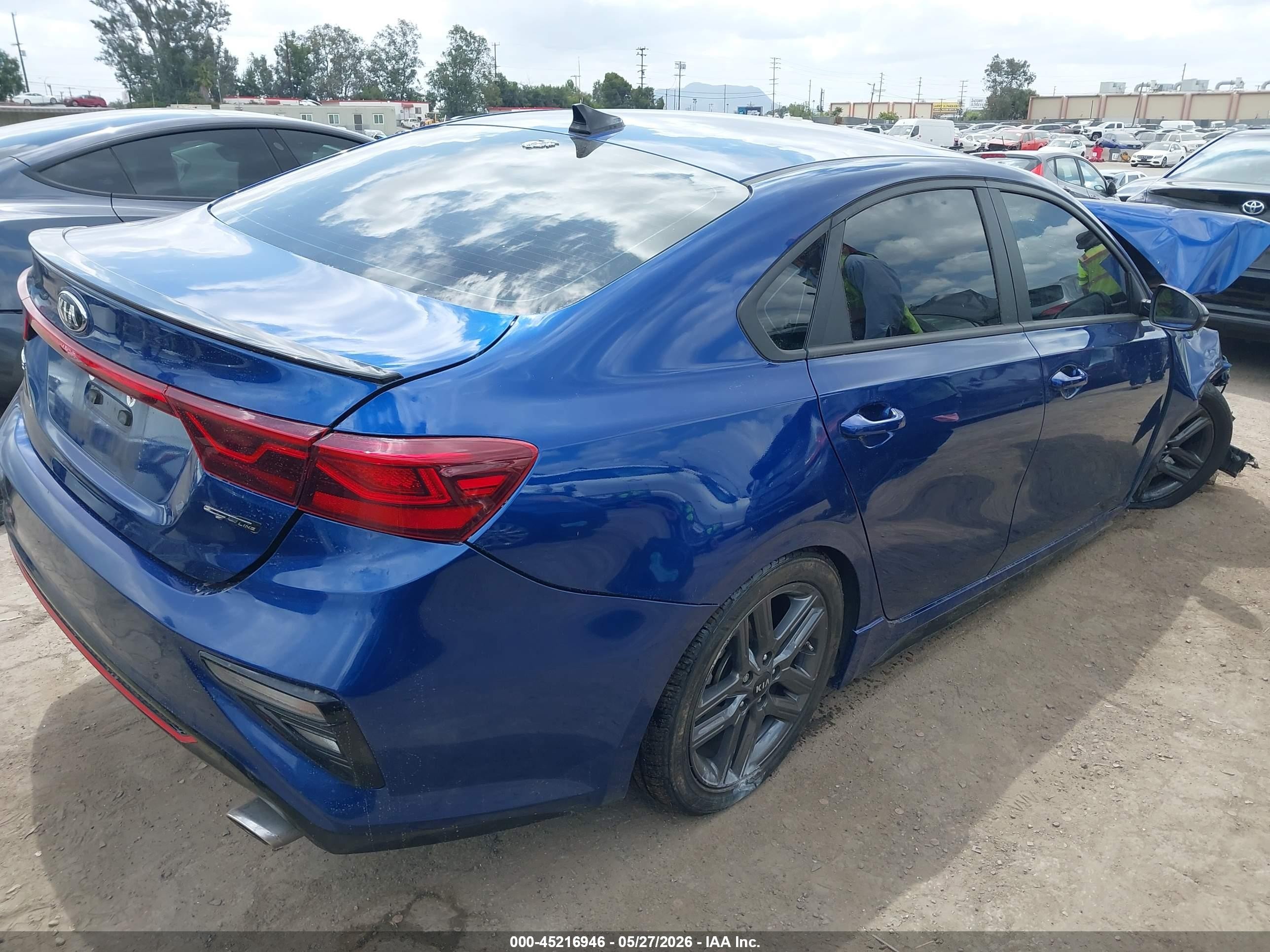 2021 Kia Forte Gt-line Blue vin: 3KPF34AD8ME309013