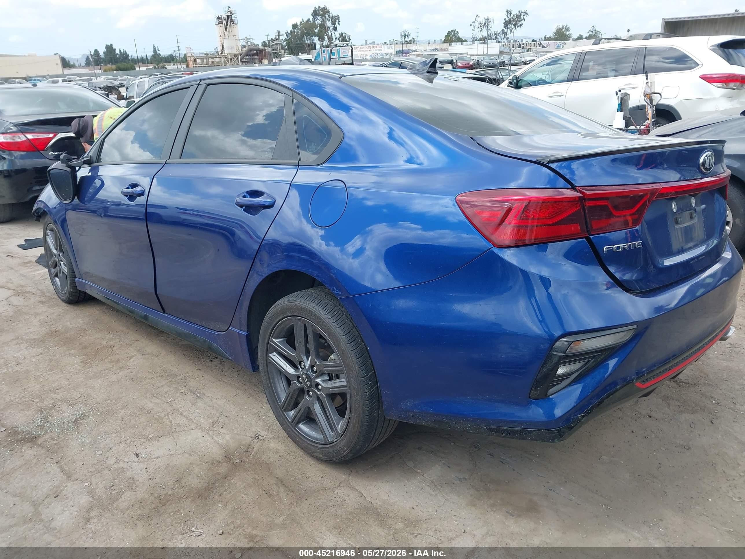 2021 Kia Forte Gt-line Blue vin: 3KPF34AD8ME309013