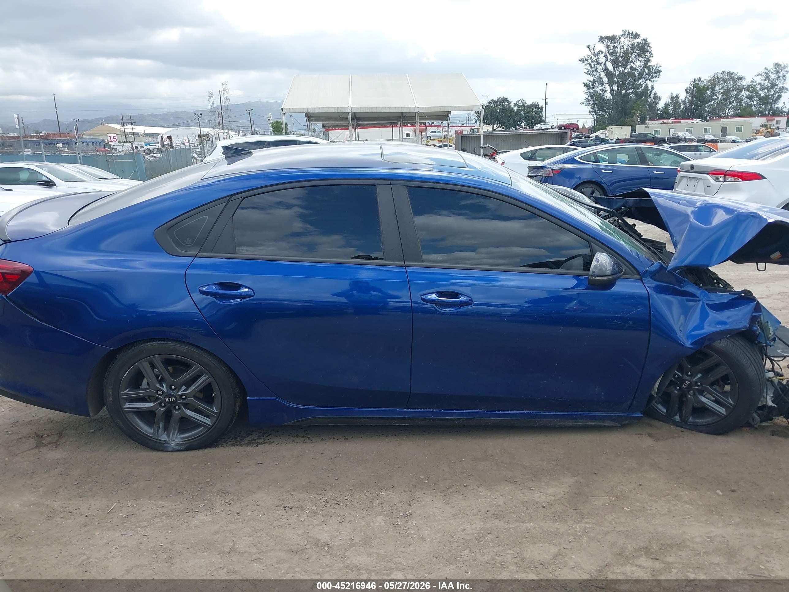 2021 Kia Forte Gt-line Blue vin: 3KPF34AD8ME309013