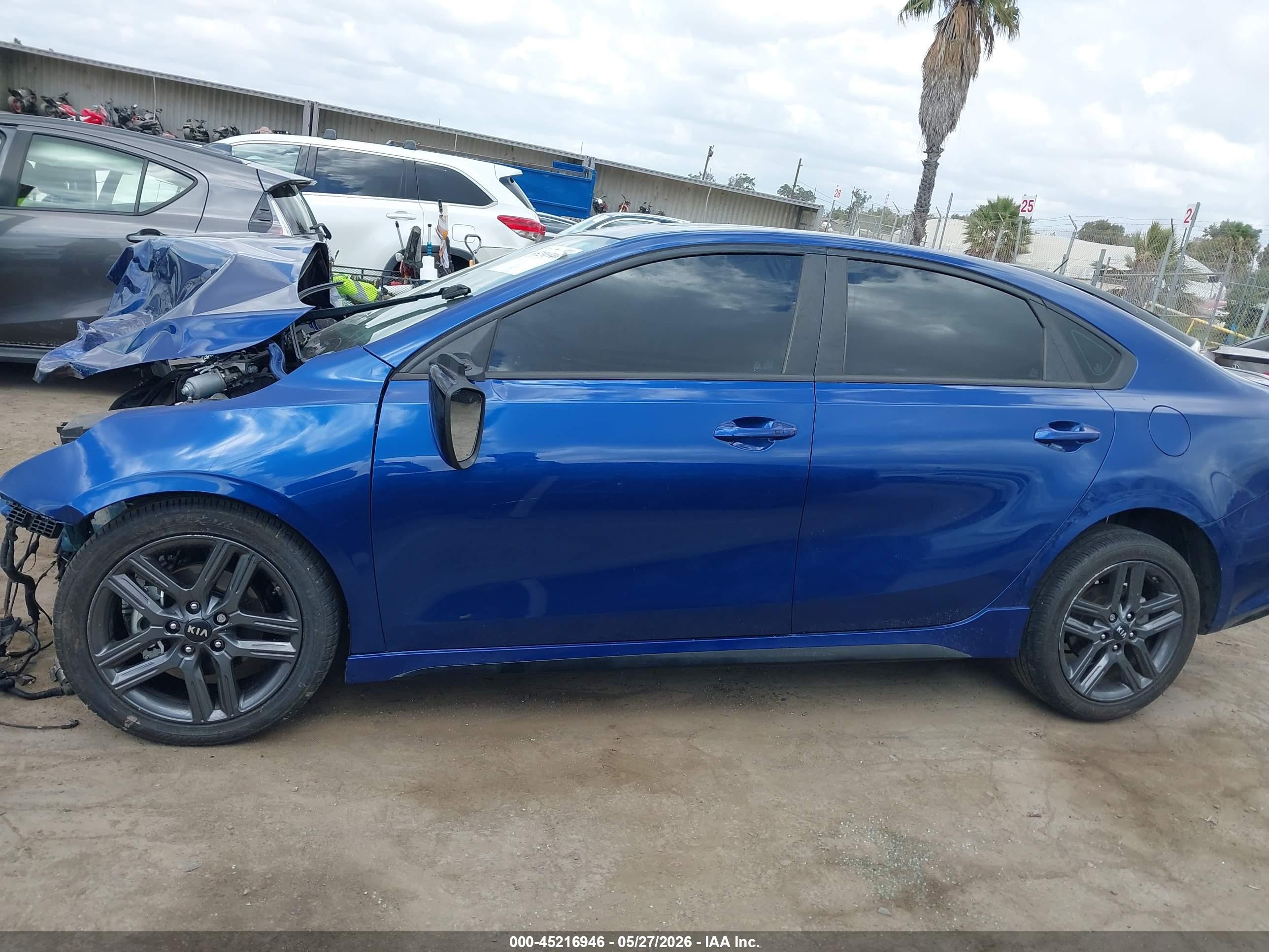 2021 Kia Forte Gt-line Blue vin: 3KPF34AD8ME309013