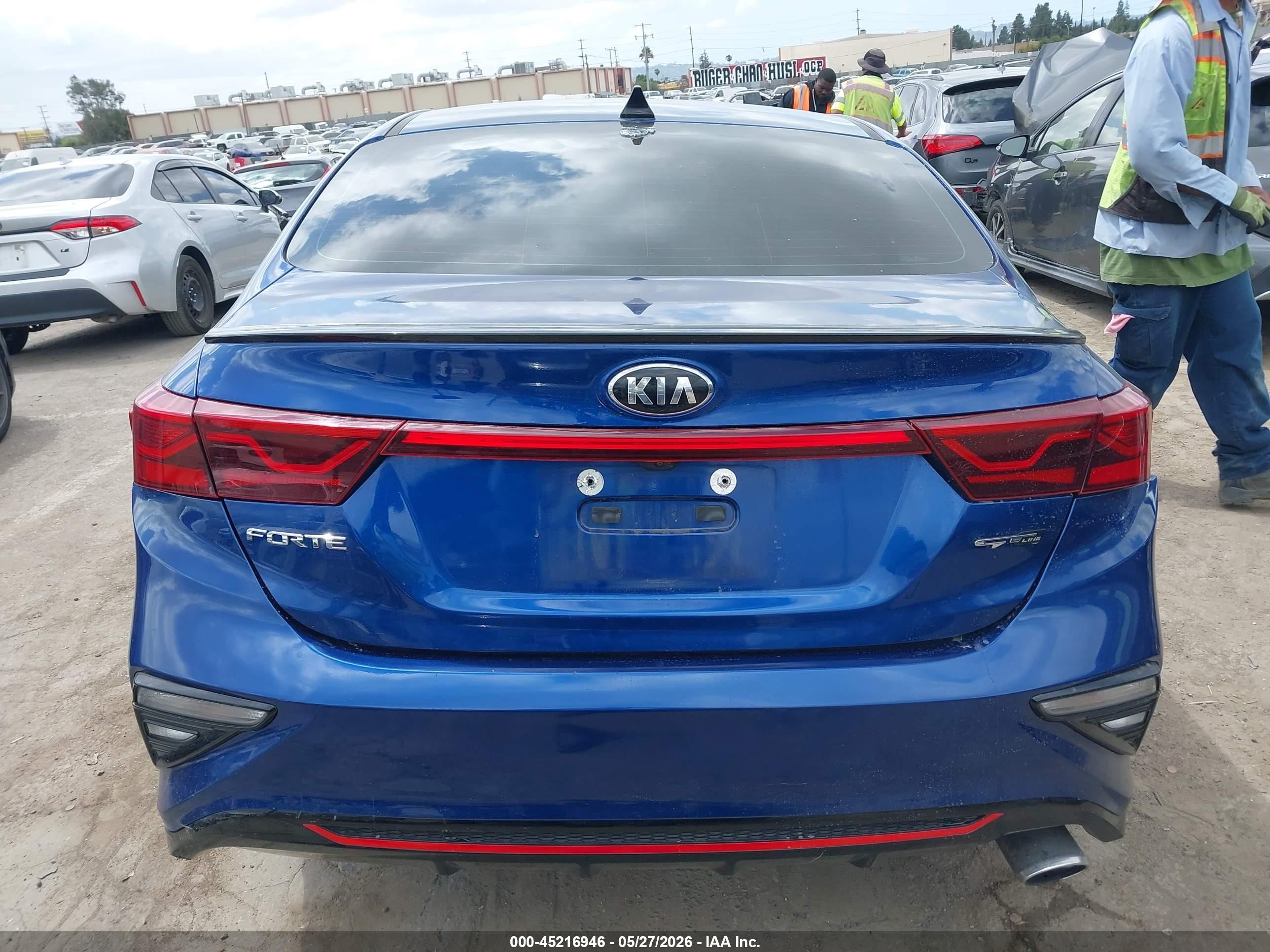 2021 Kia Forte Gt-line Blue vin: 3KPF34AD8ME309013