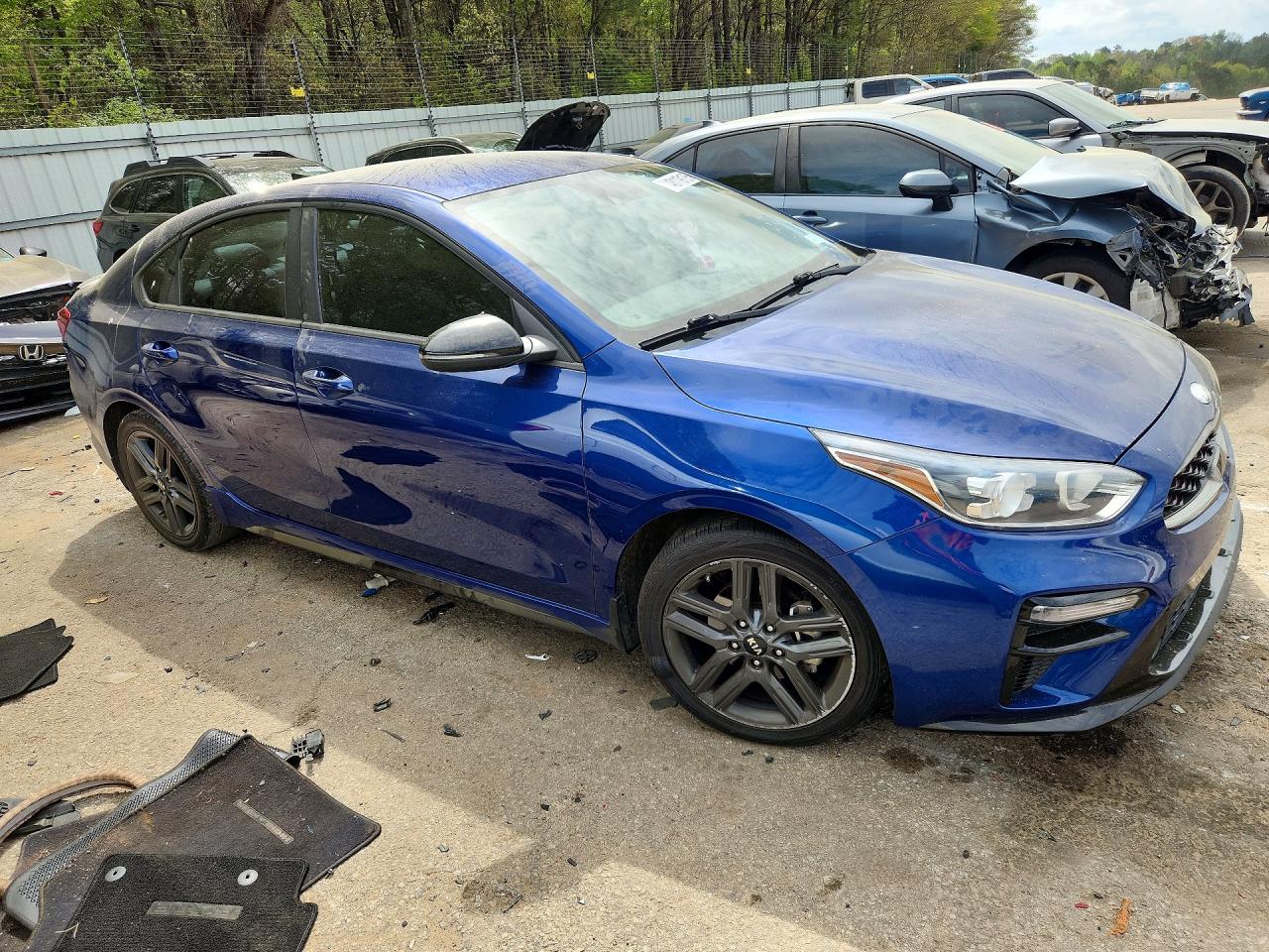 2021 Kia Forte Gt-line Blue vin: 3KPF34AD8ME375299