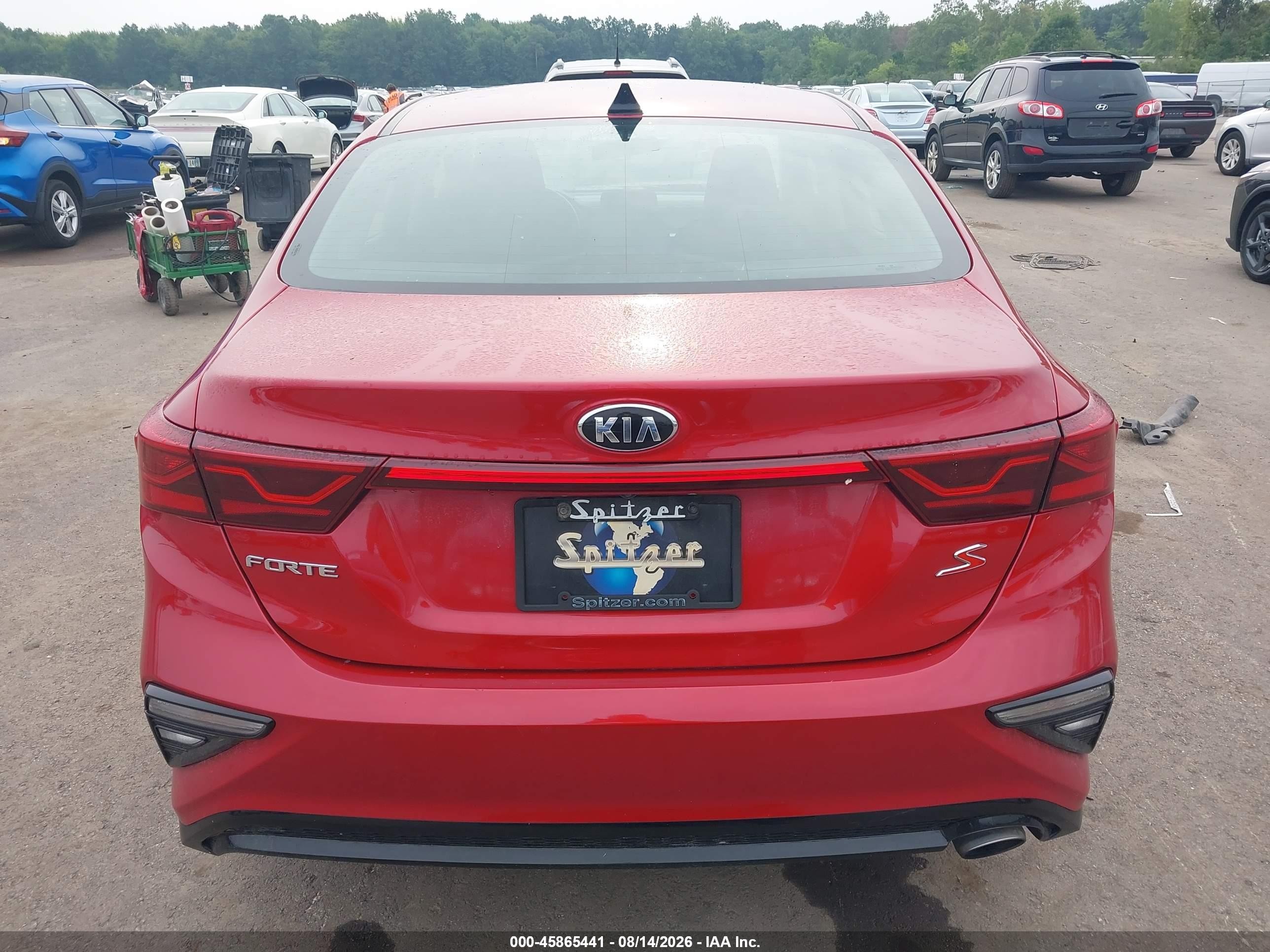2019 Kia Forte S Красный vin: 3KPF34ADXKE048223