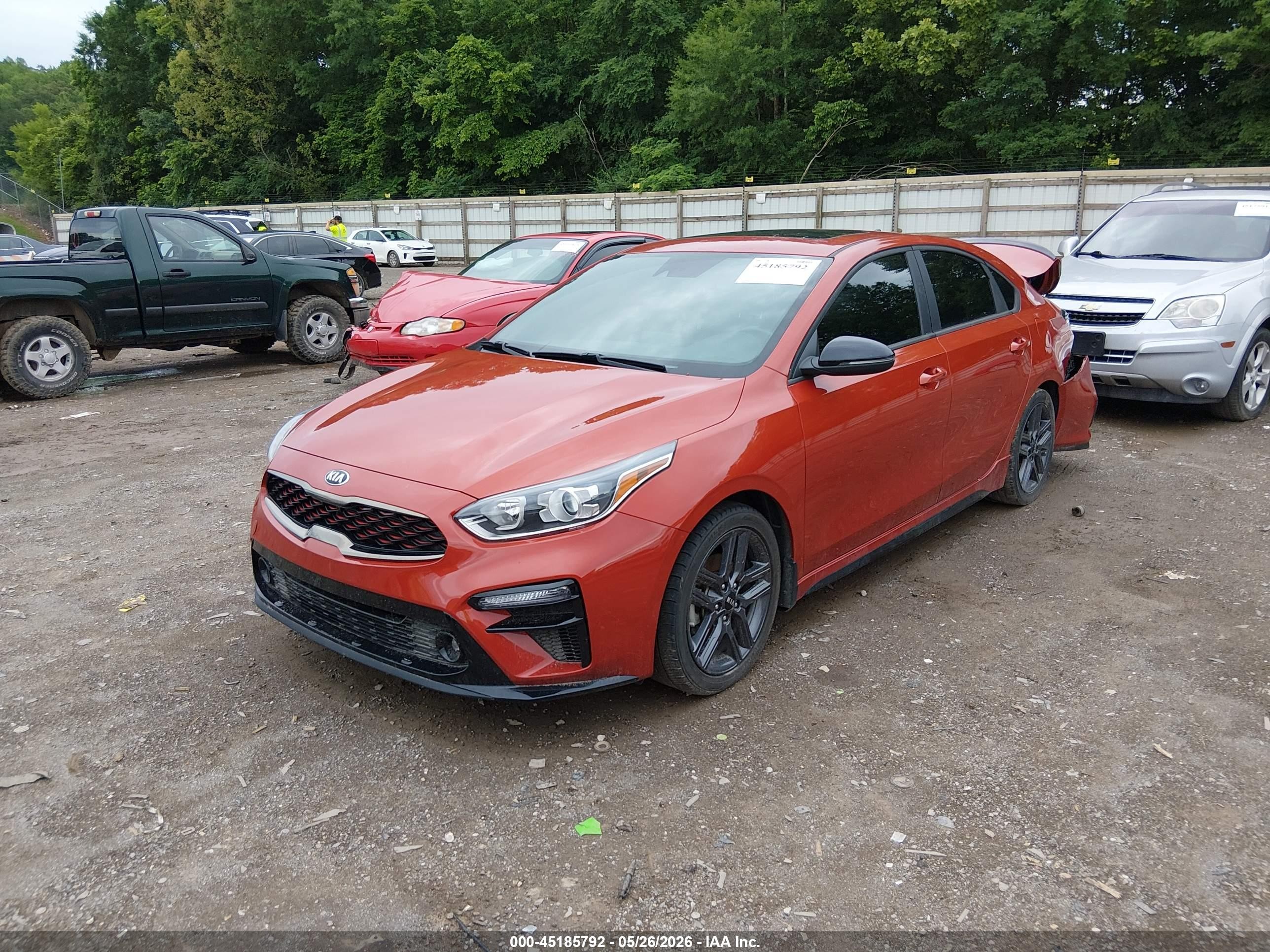 2021 Kia Forte Gt-line Orange vin: 3KPF34ADXME330865