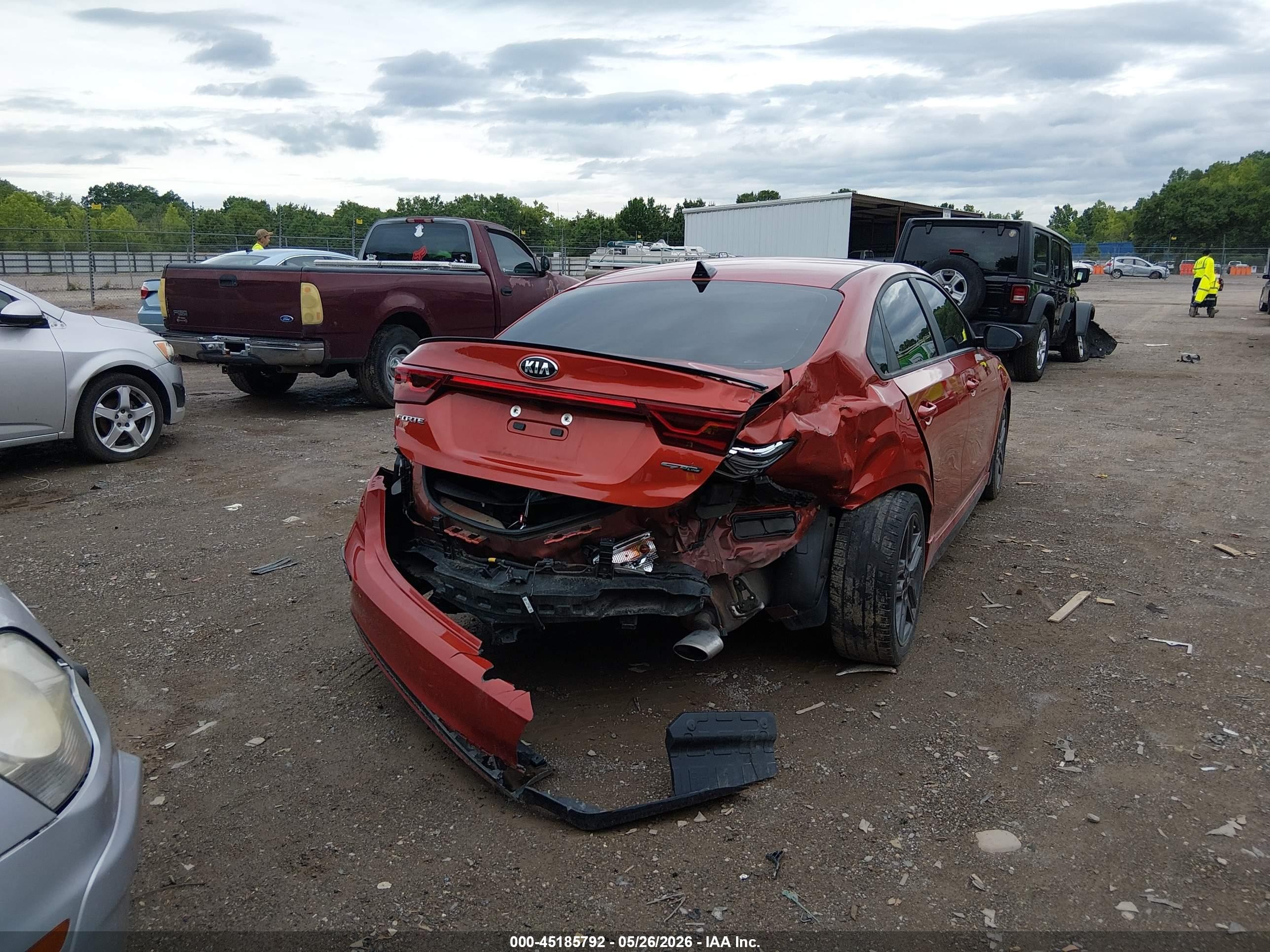 2021 Kia Forte Gt-line Orange vin: 3KPF34ADXME330865