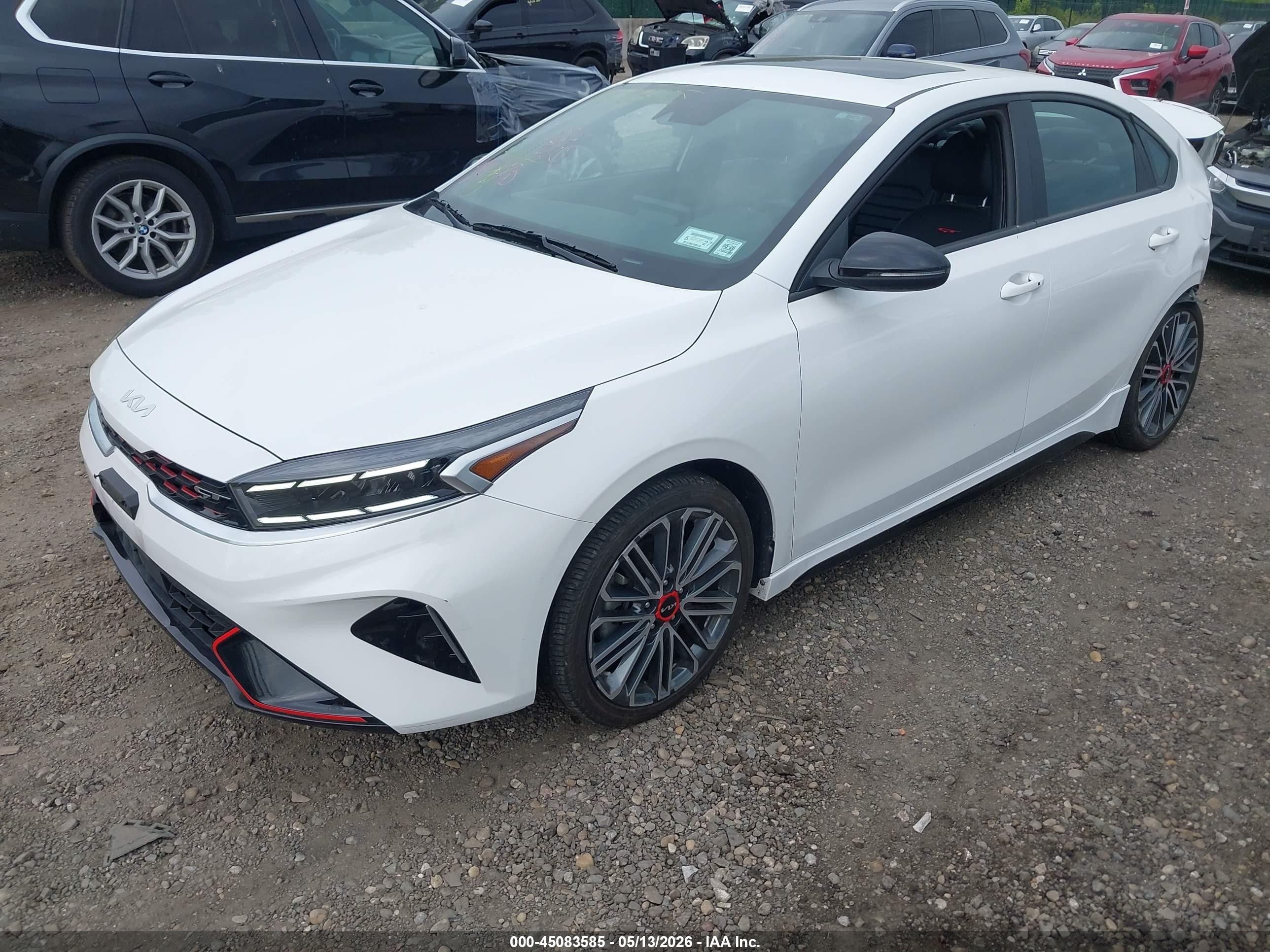 2023 Kia Forte Gt White vin: 3KPF44AC0PE634019