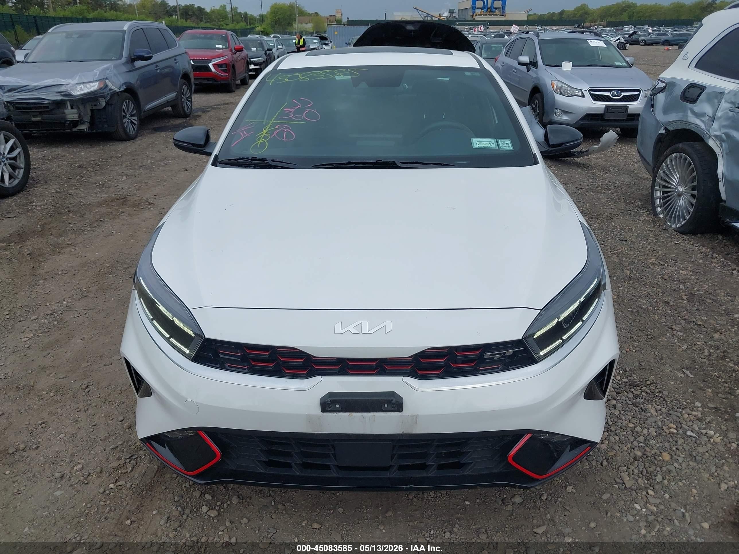 2023 Kia Forte Gt White vin: 3KPF44AC0PE634019