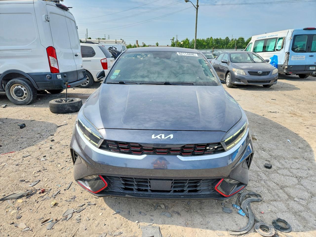 2022 Kia Forte Gt Gray vin: 3KPF44AC2NE484055
