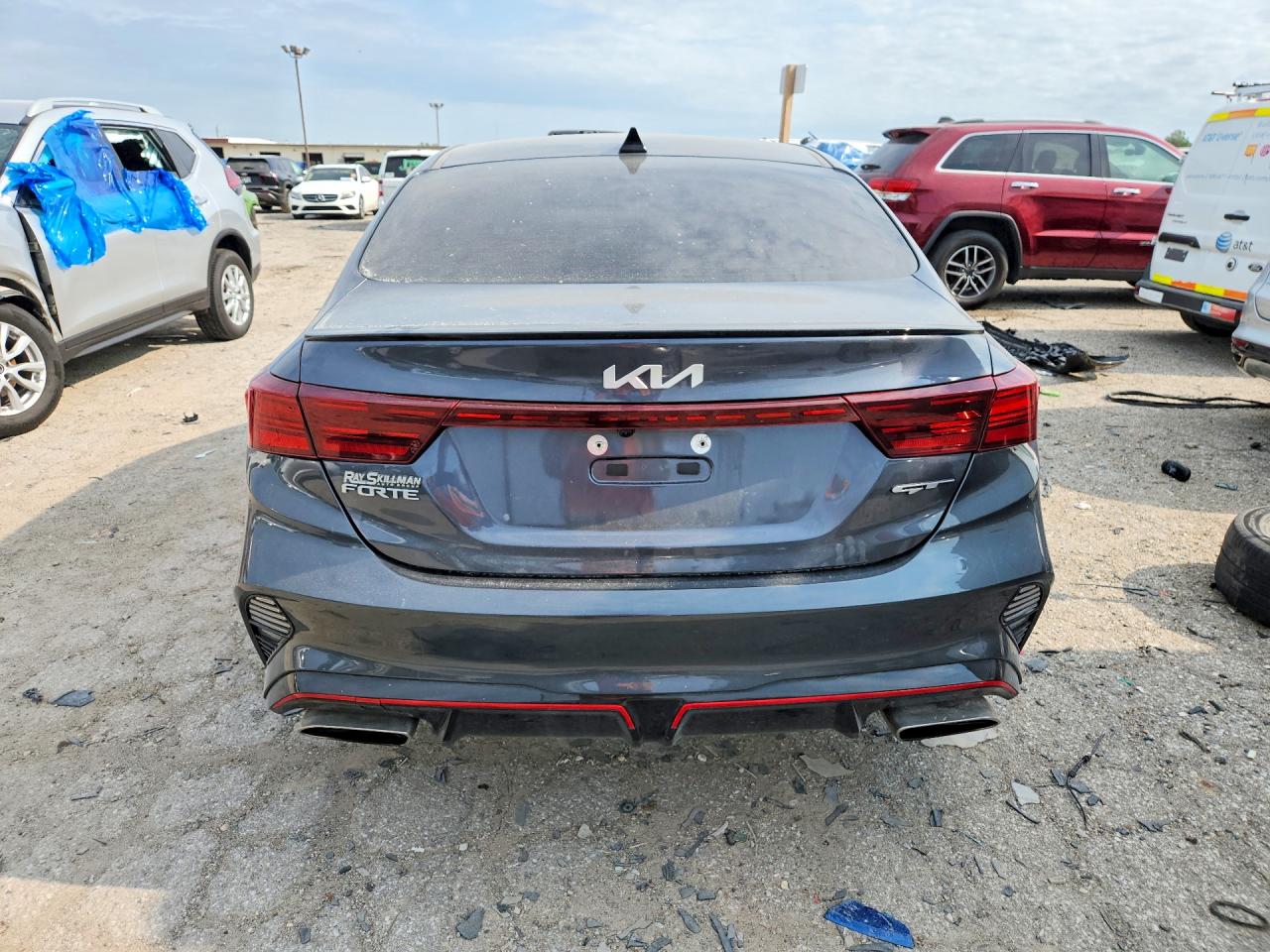 2022 Kia Forte Gt Gray vin: 3KPF44AC2NE484055