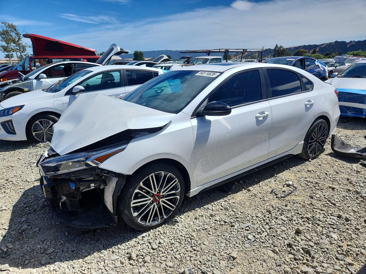 2023 Kia Forte Gt White vin: 3KPF44AC4PE538085