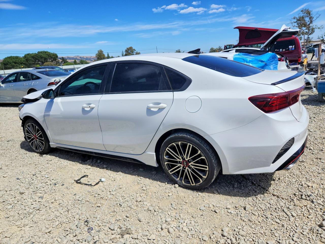 2023 Kia Forte Gt White vin: 3KPF44AC4PE538085