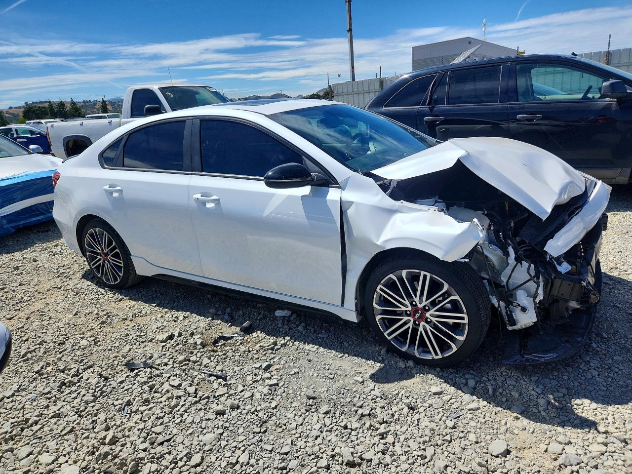 2023 Kia Forte Gt White vin: 3KPF44AC4PE538085