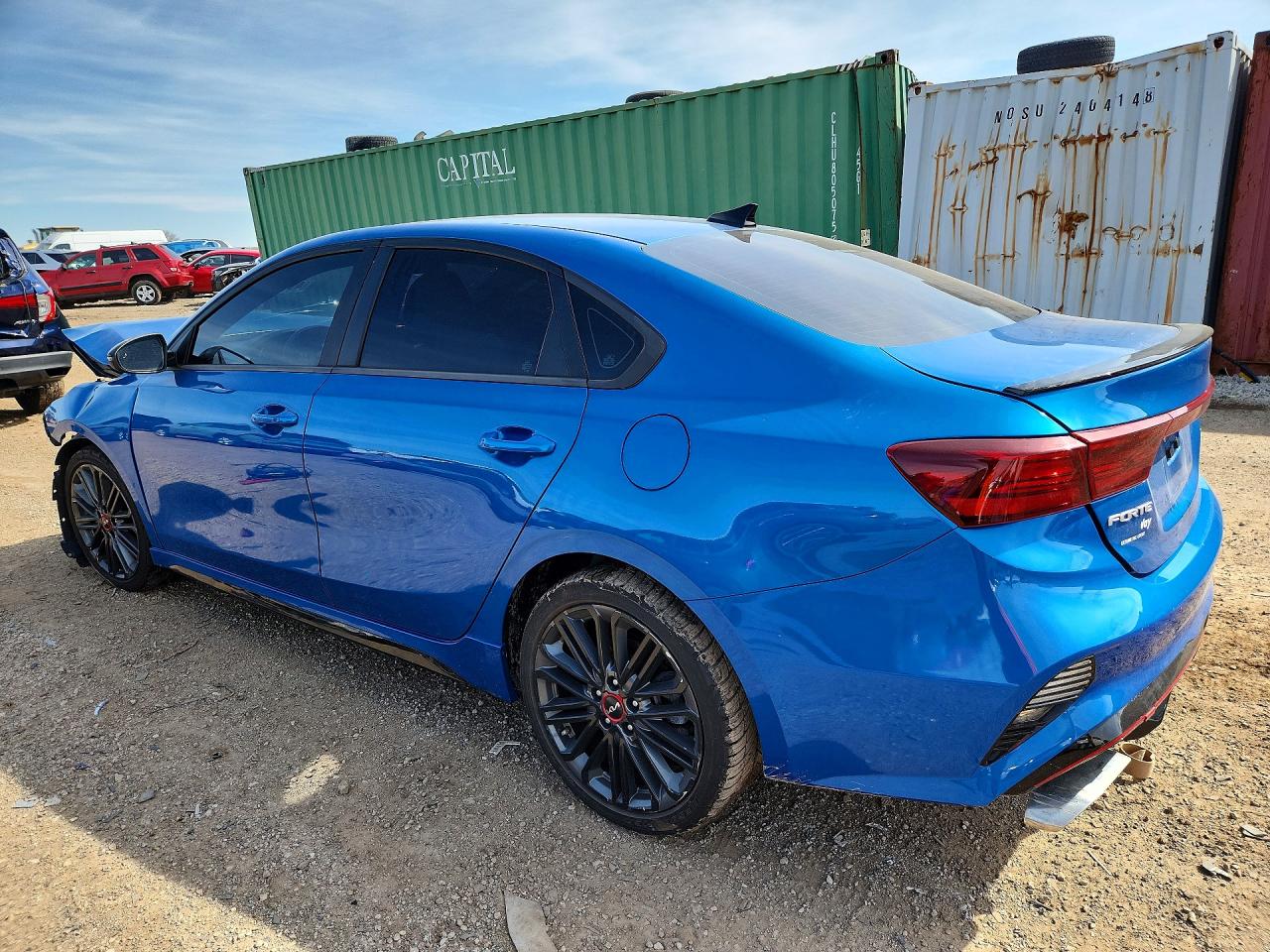 2022 Kia Forte Gt Blue vin: 3KPF44AC6NE443296