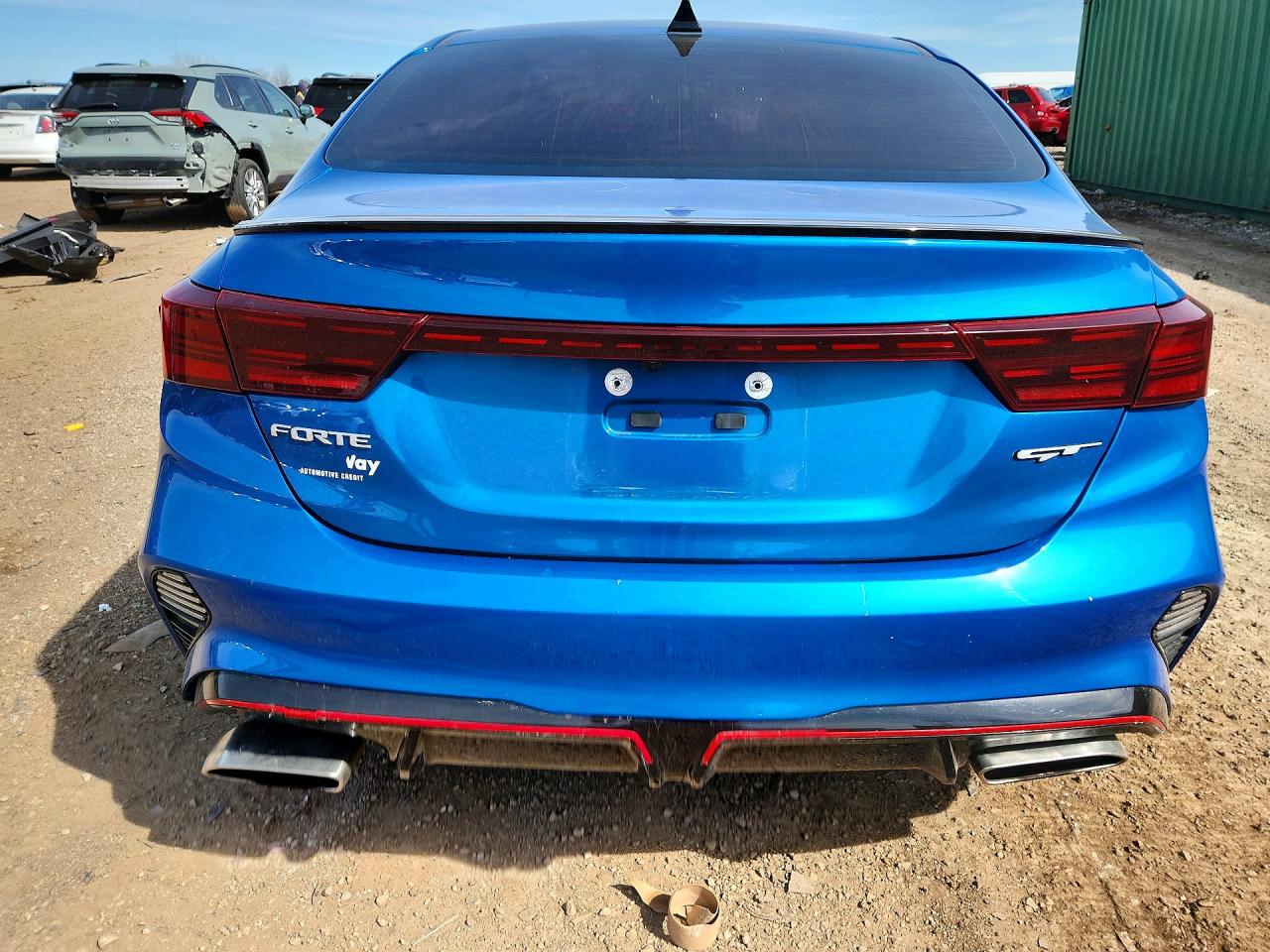 2022 Kia Forte Gt Blue vin: 3KPF44AC6NE443296