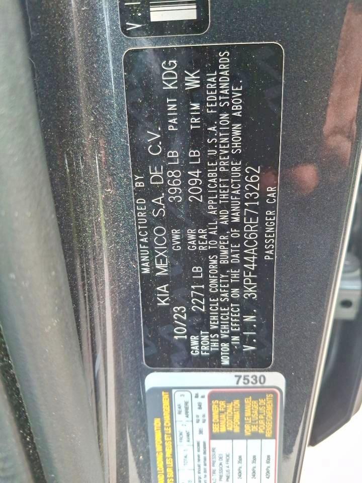2024 Kia Forte Gt Charcoal vin: 3KPF44AC6RE713262