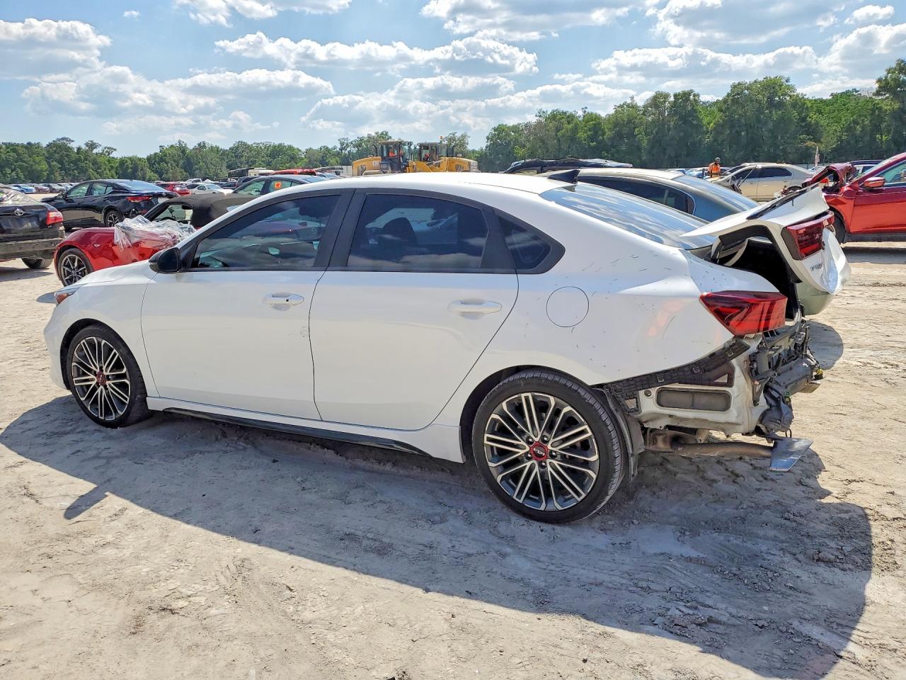 2022 Kia Forte Gt White vin: 3KPF44AC8NE425012