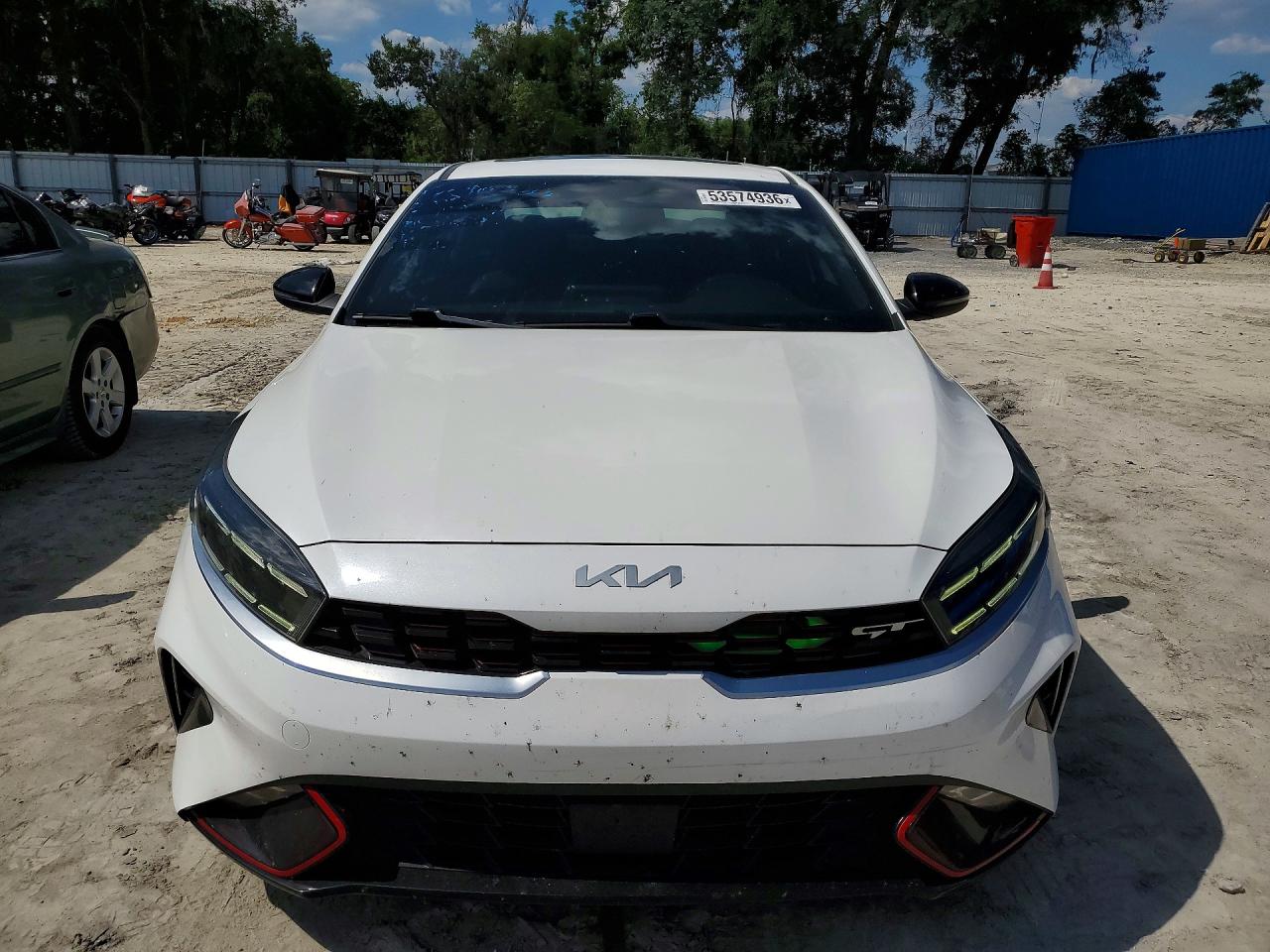 2022 Kia Forte Gt White vin: 3KPF44AC8NE425012