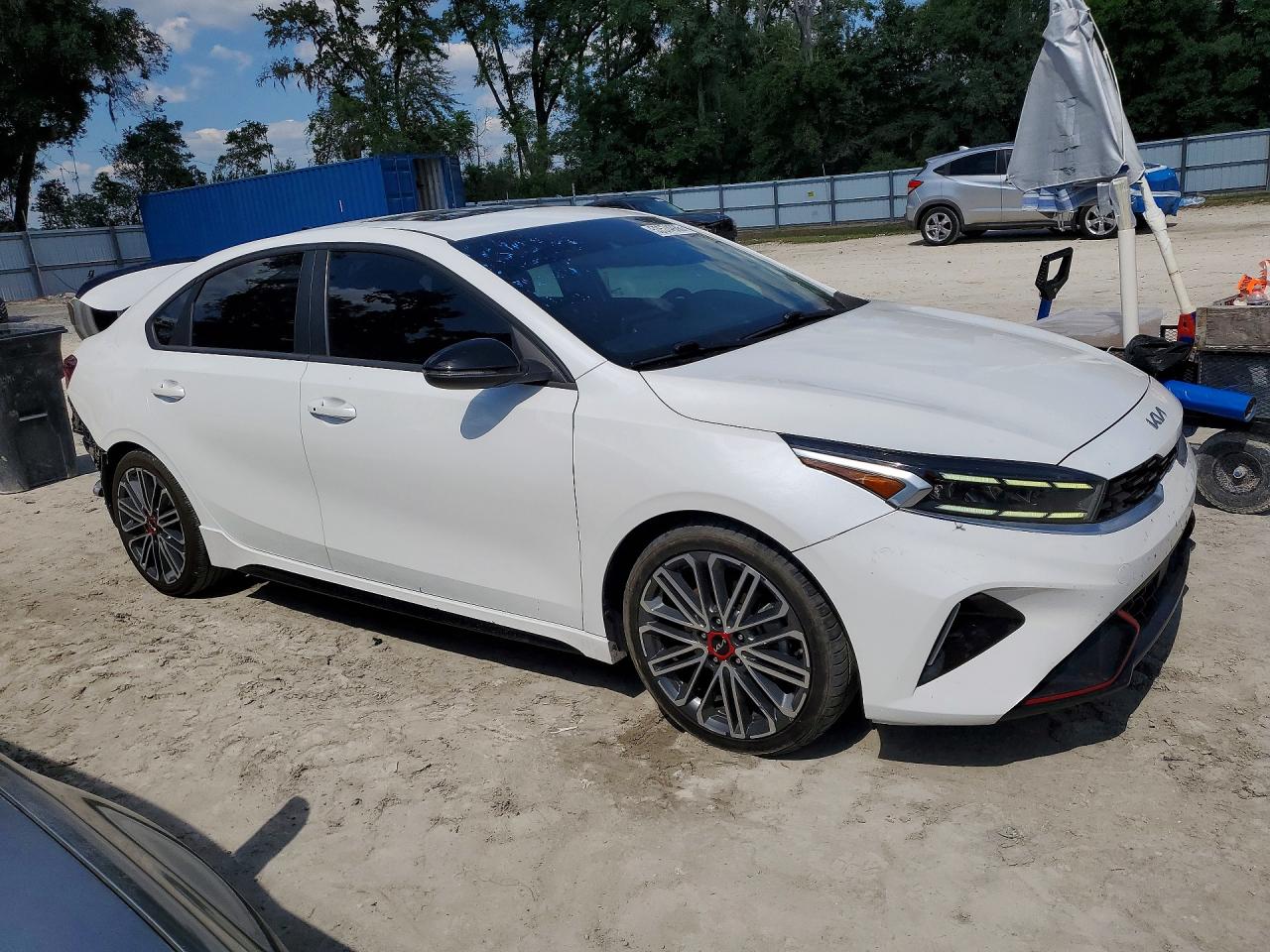 2022 Kia Forte Gt White vin: 3KPF44AC8NE425012
