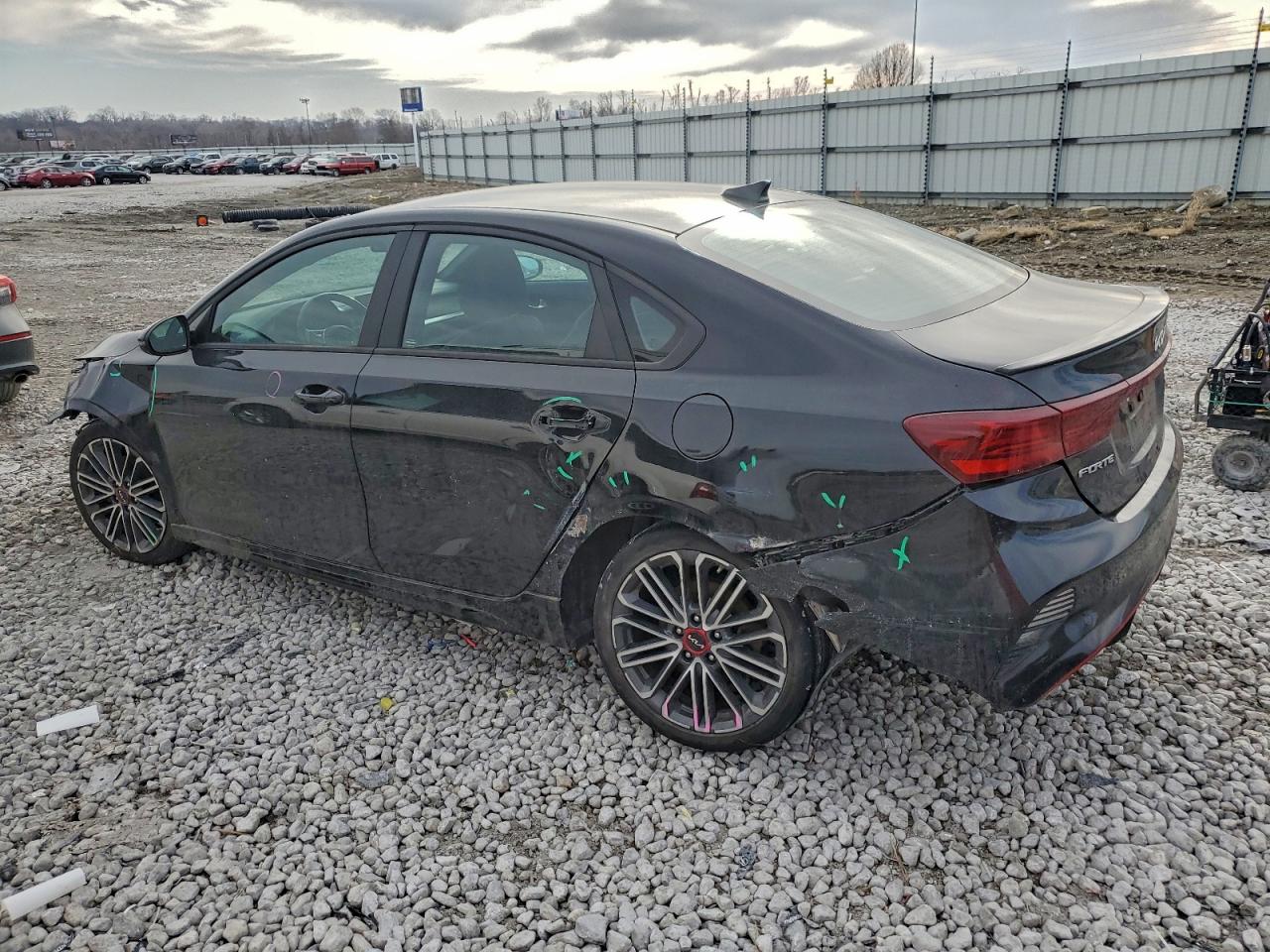 2022 Kia Forte Gt Black vin: 3KPF44AC8NE501781