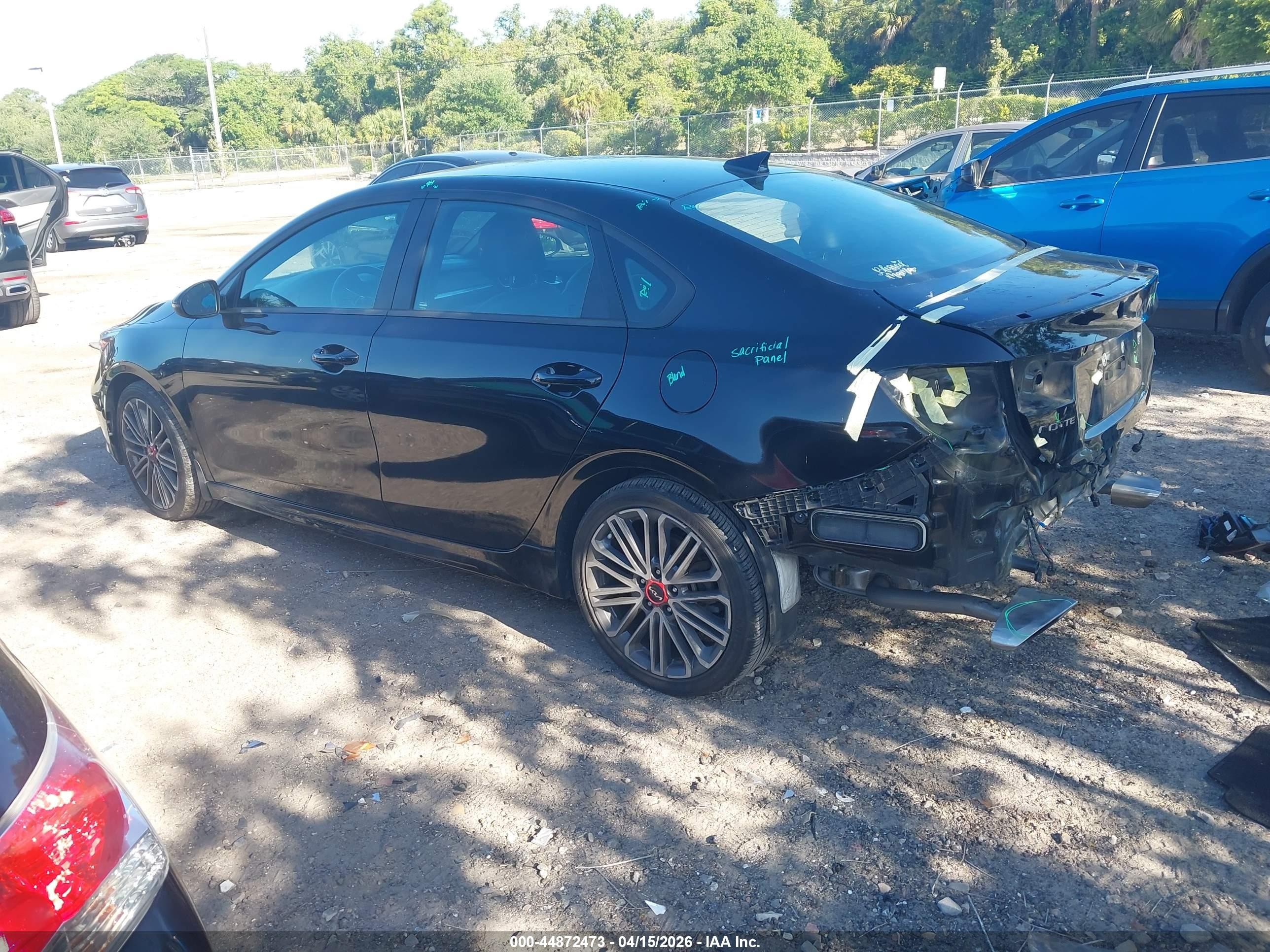 2023 Kia Forte Gt Черный vin: 3KPF44AC8PE525579