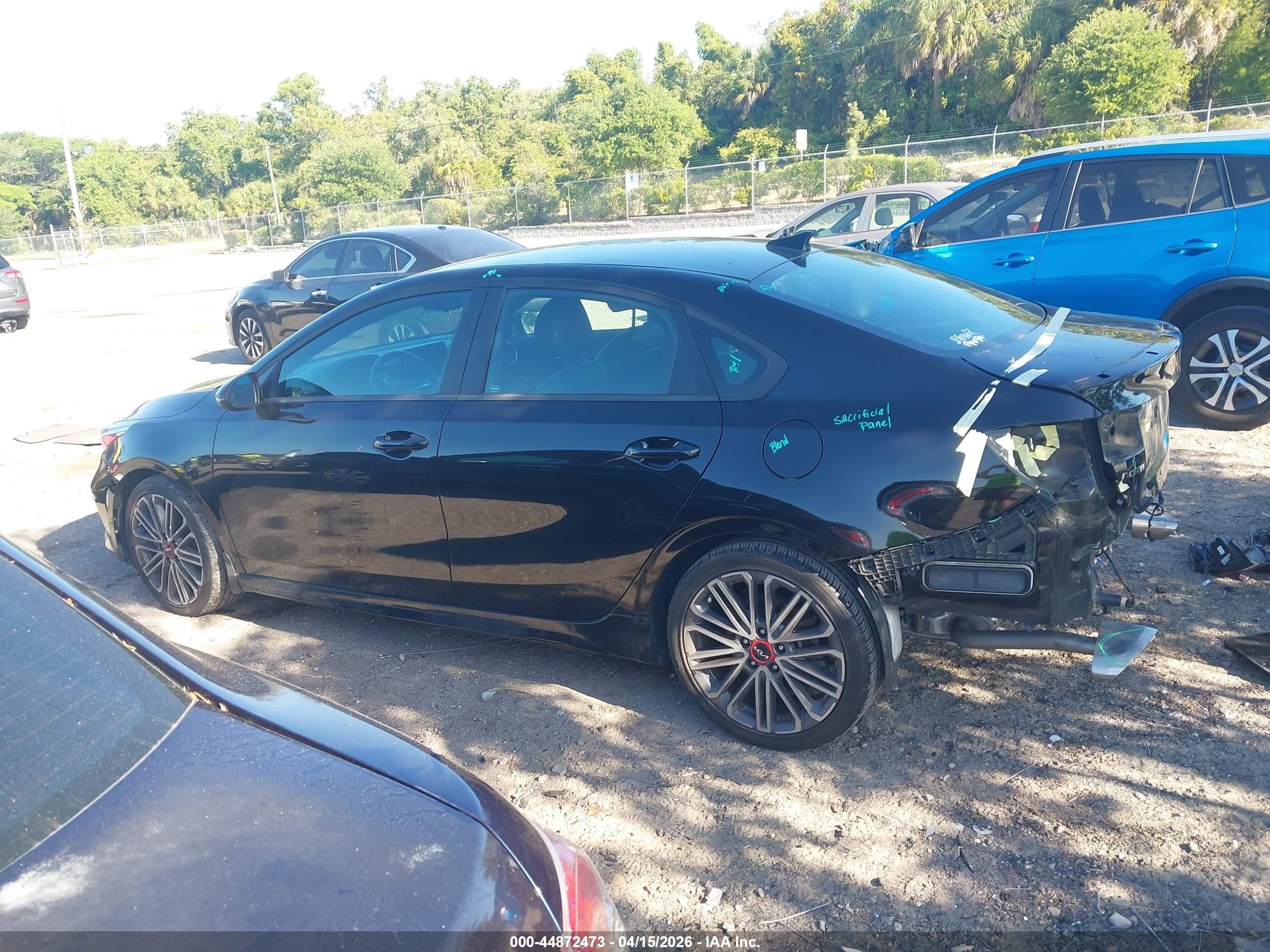 2023 Kia Forte Gt Черный vin: 3KPF44AC8PE525579