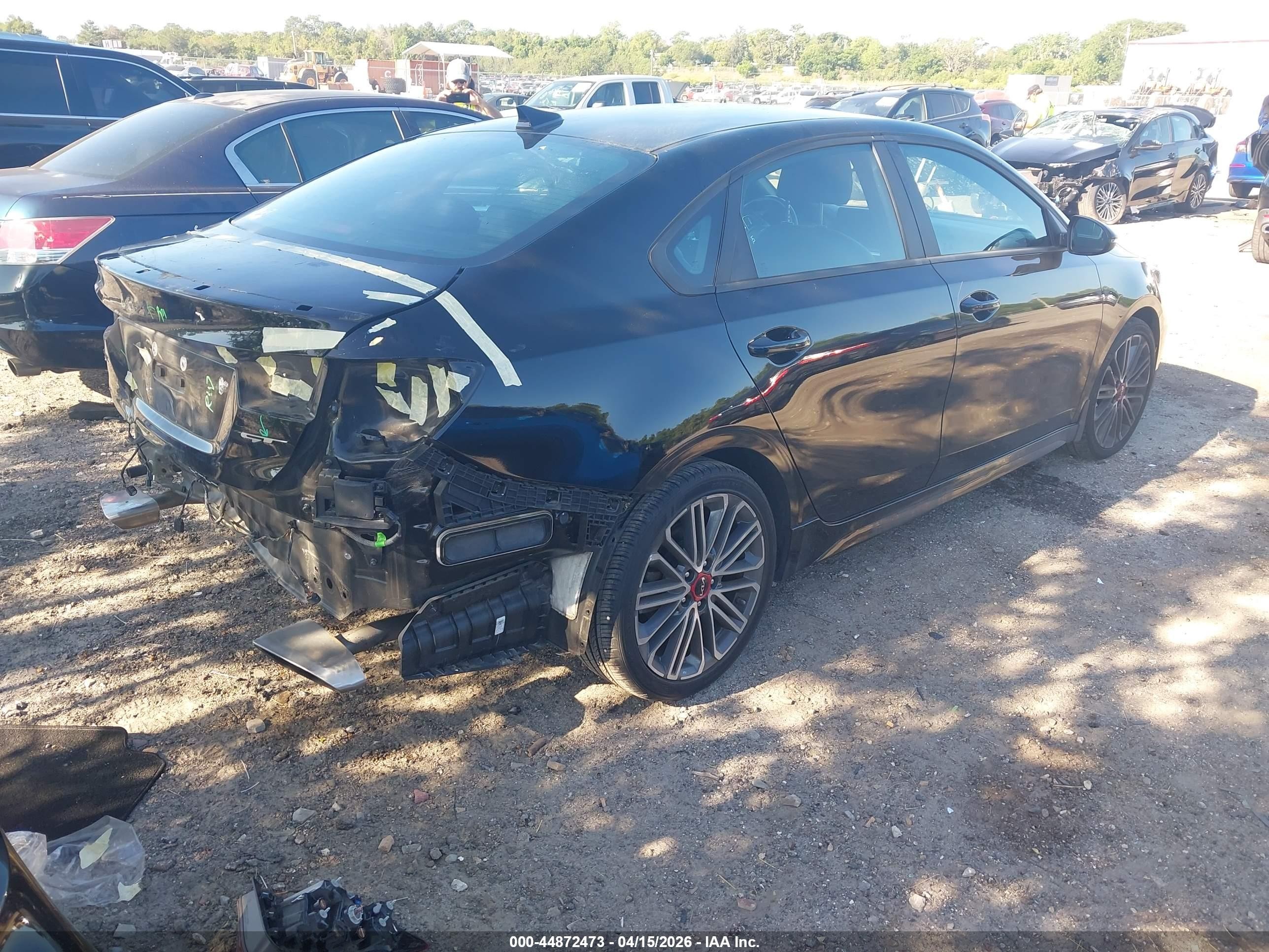 2023 Kia Forte Gt Черный vin: 3KPF44AC8PE525579