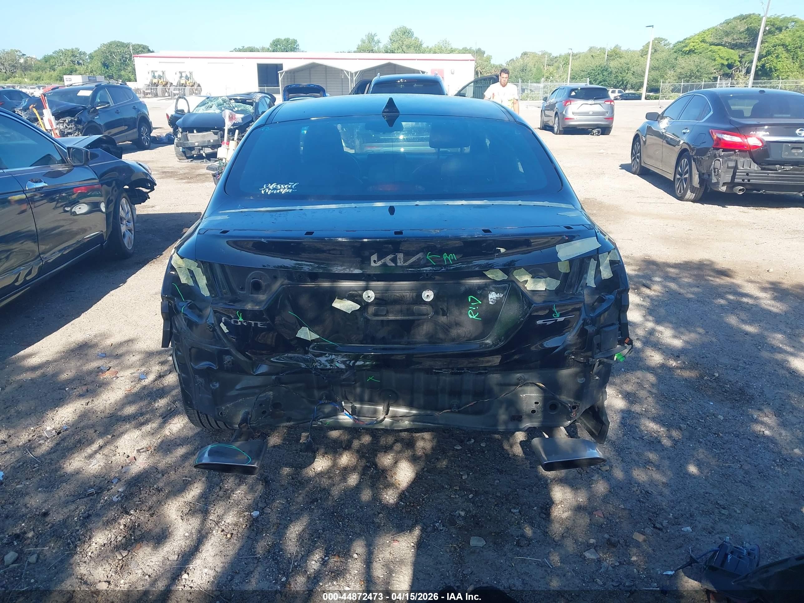 2023 Kia Forte Gt Черный vin: 3KPF44AC8PE525579