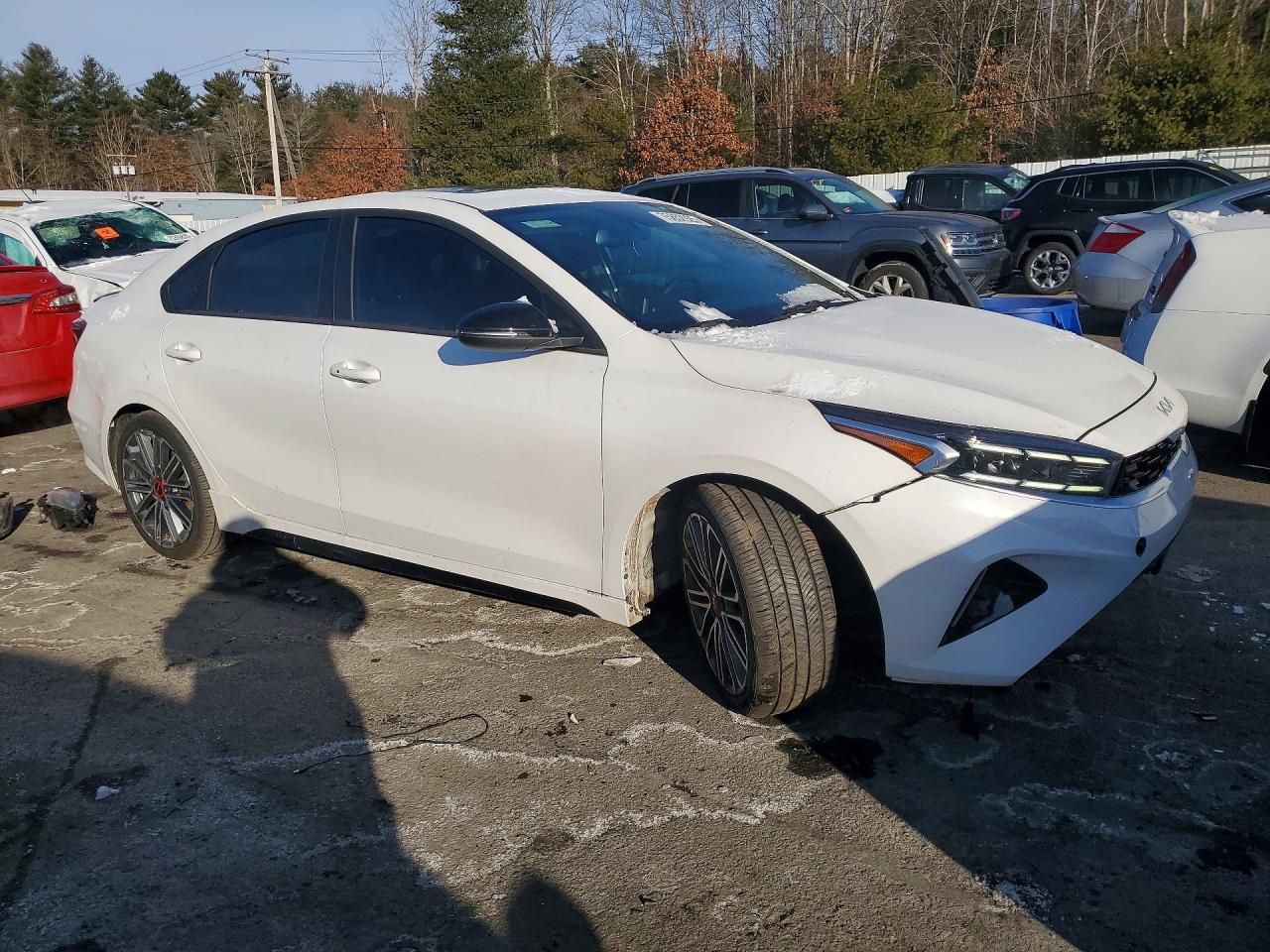 2023 Kia Forte Gt White vin: 3KPF44ACXPE610312