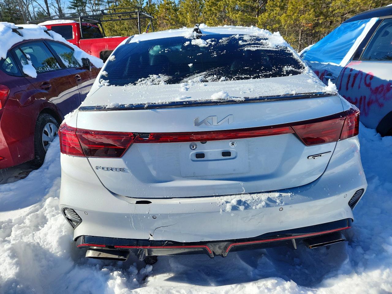 2023 Kia Forte Gt White vin: 3KPF44ACXPE610312