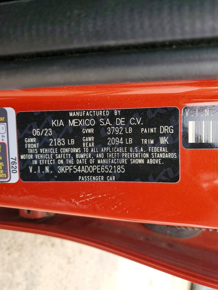 2023 Kia Forte Gt Line Orange vin: 3KPF54AD0PE652185
