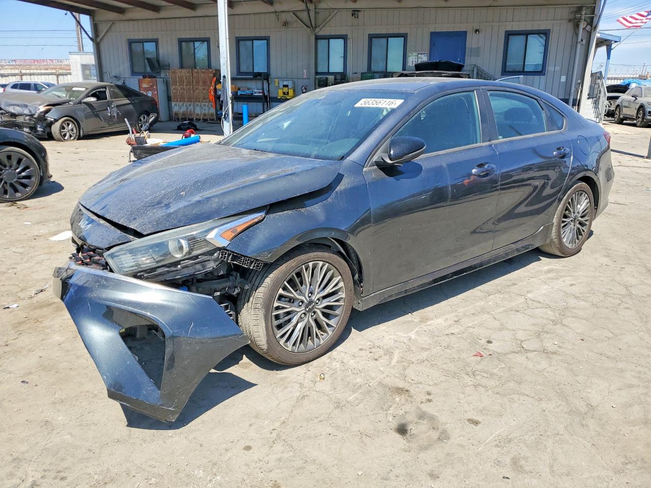 2022 Kia Forte Gt Line Gray vin: 3KPF54AD2NE473000