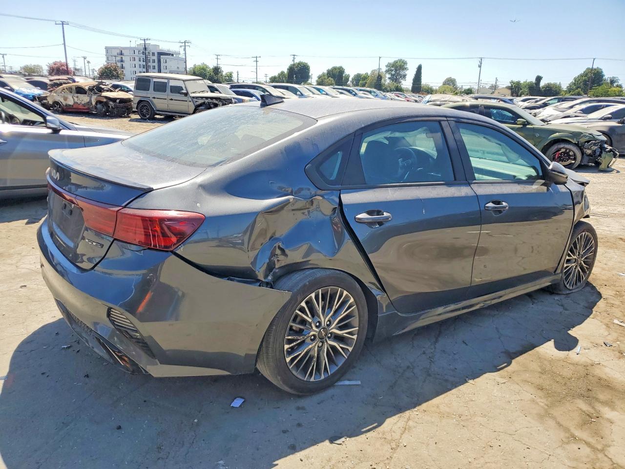 2022 Kia Forte Gt Line Gray vin: 3KPF54AD2NE473000