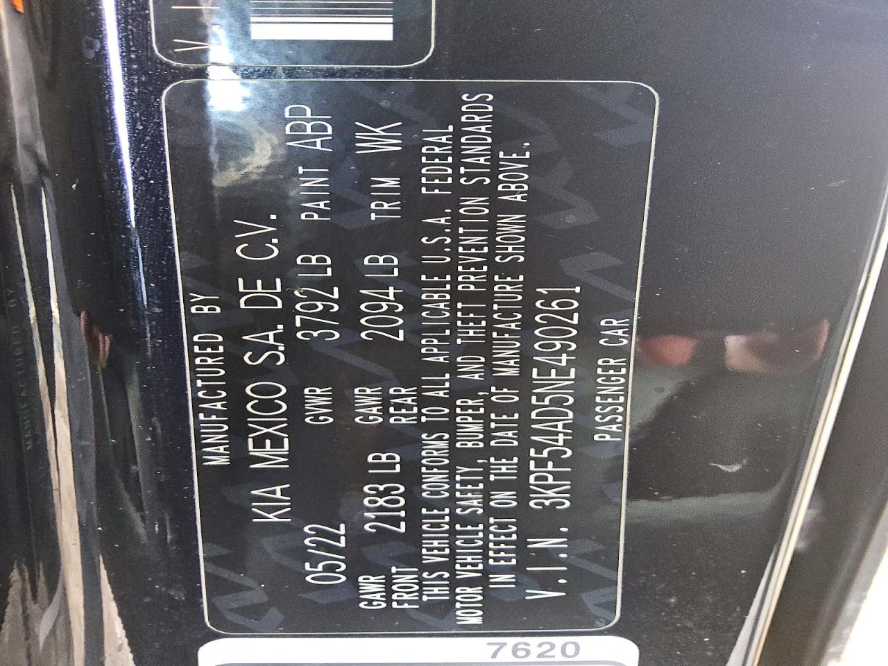2022 Kia Forte Gt Line Black vin: 3KPF54AD5NE490261