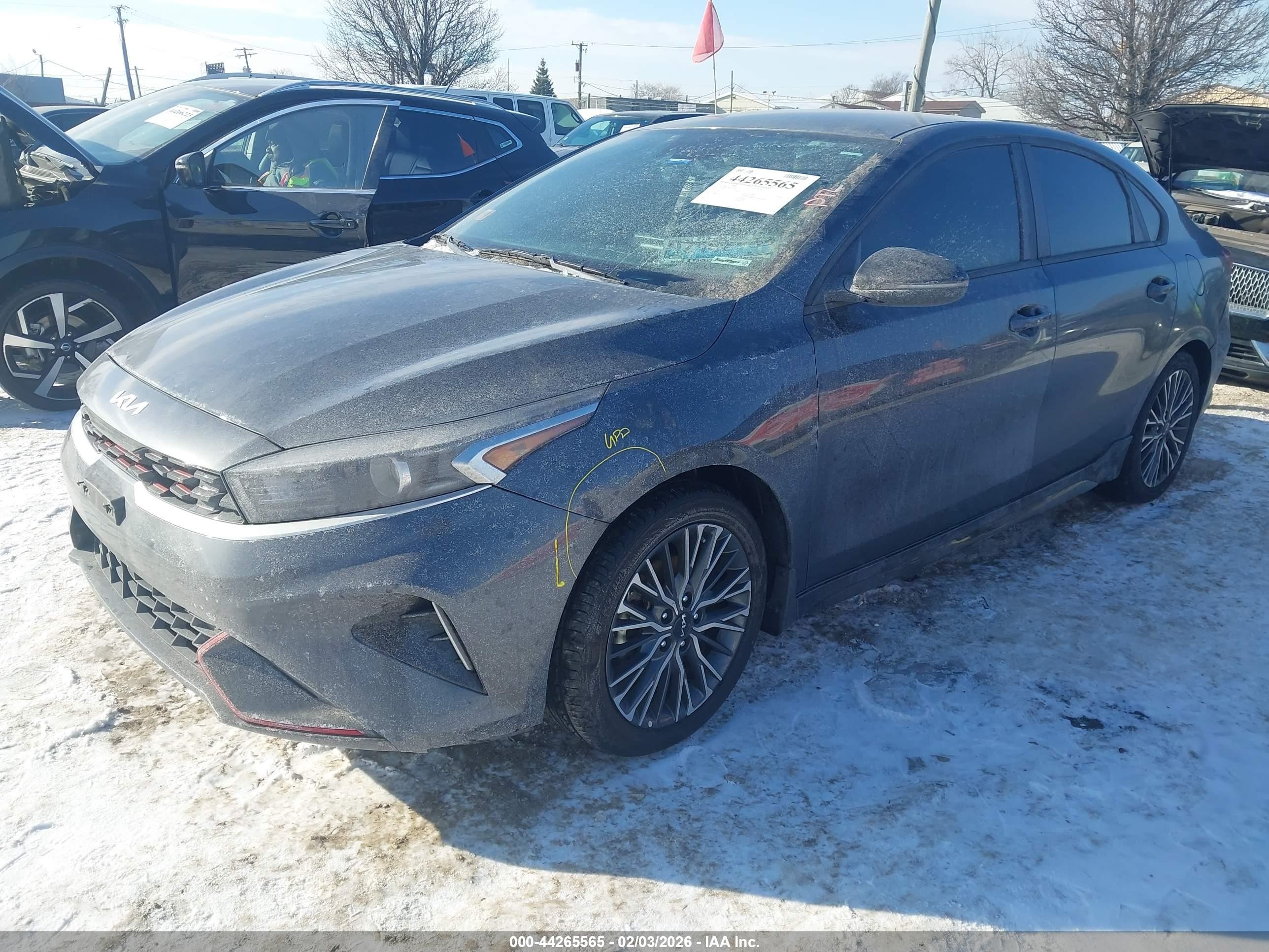 2023 Kia Forte Gt-line Blue vin: 3KPF54AD6PE614296