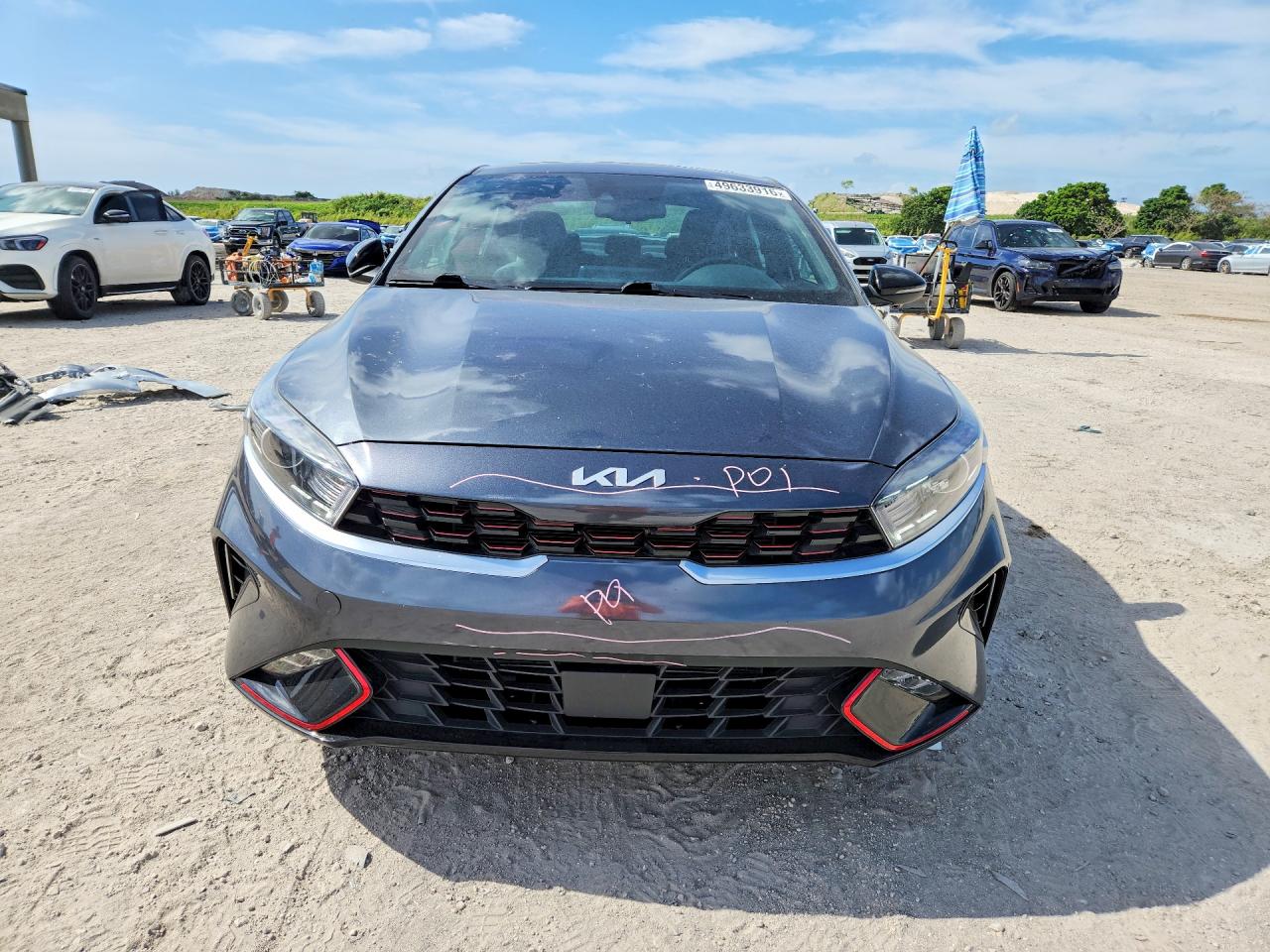 2022 Kia Forte Gt Line Blue vin: 3KPF54AD7NE489709