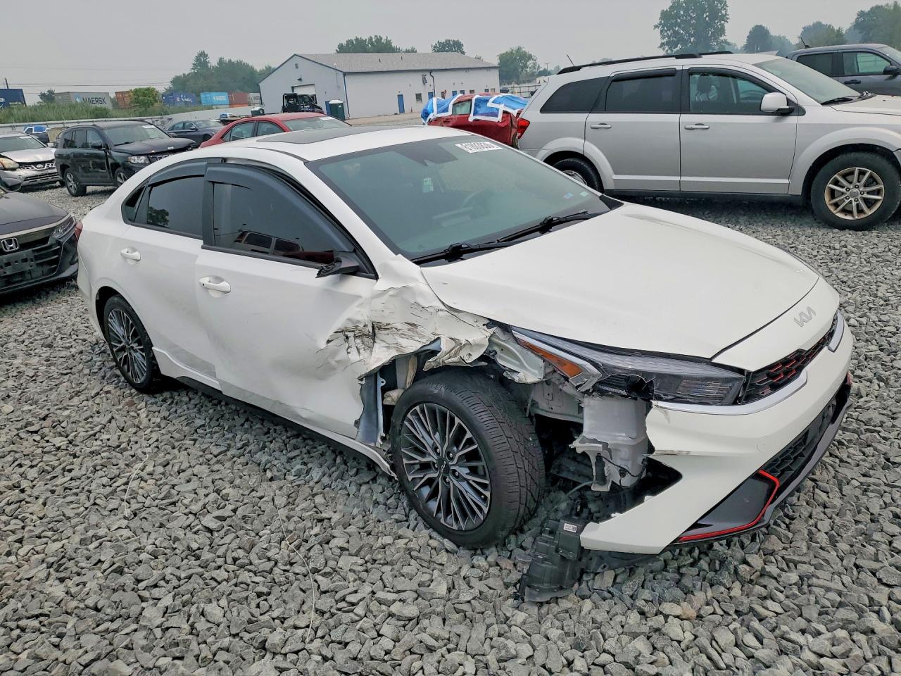 2022 Kia Forte Gt Line White vin: 3KPF54AD9NE491736